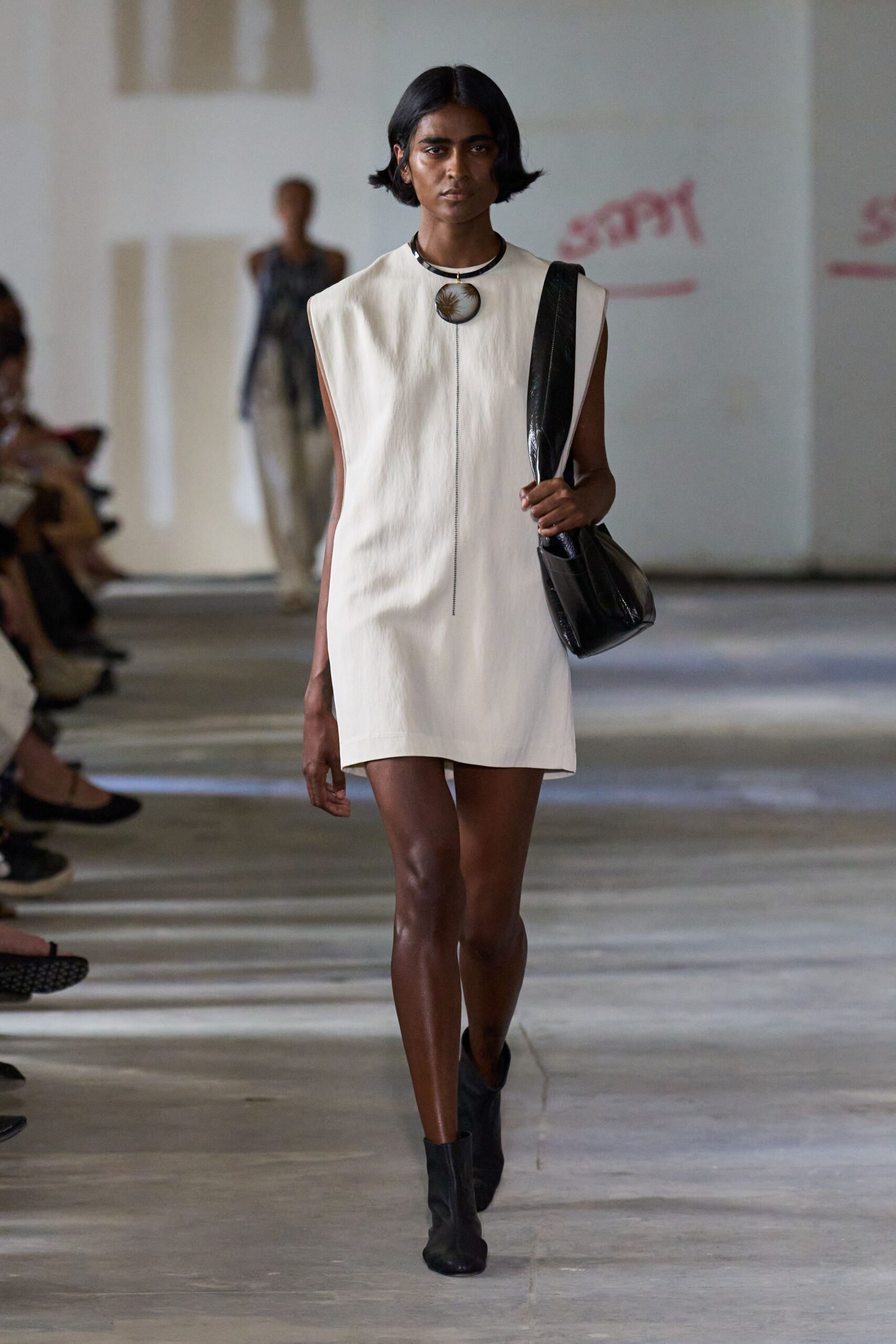 white fitted sleeveless dress