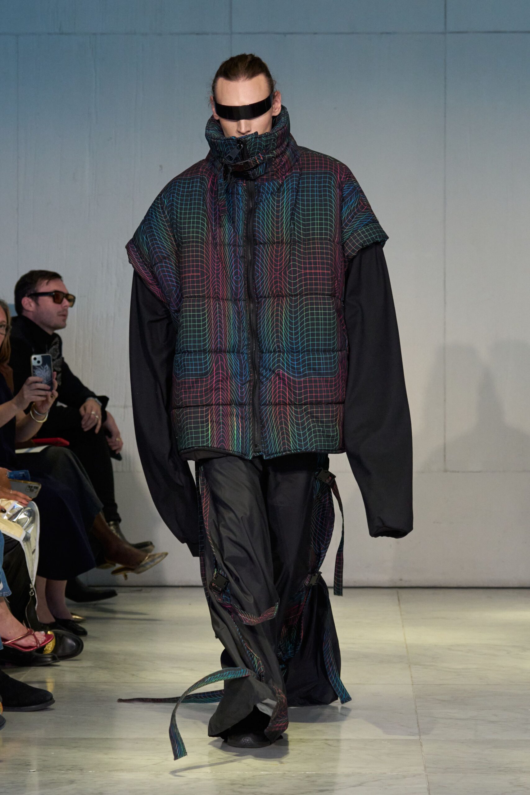 multi-colored oversized jacket