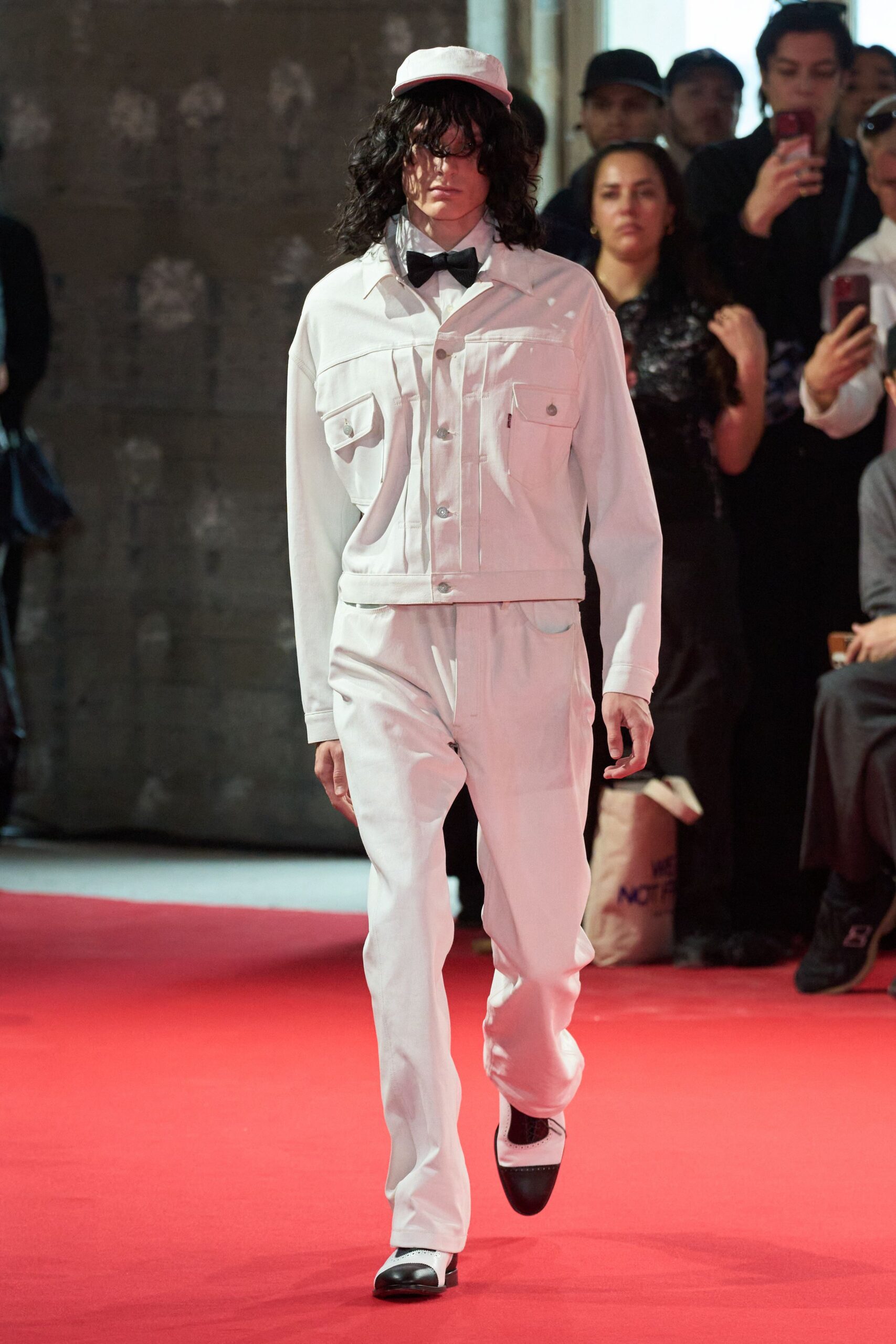 white jacket and pants outfit