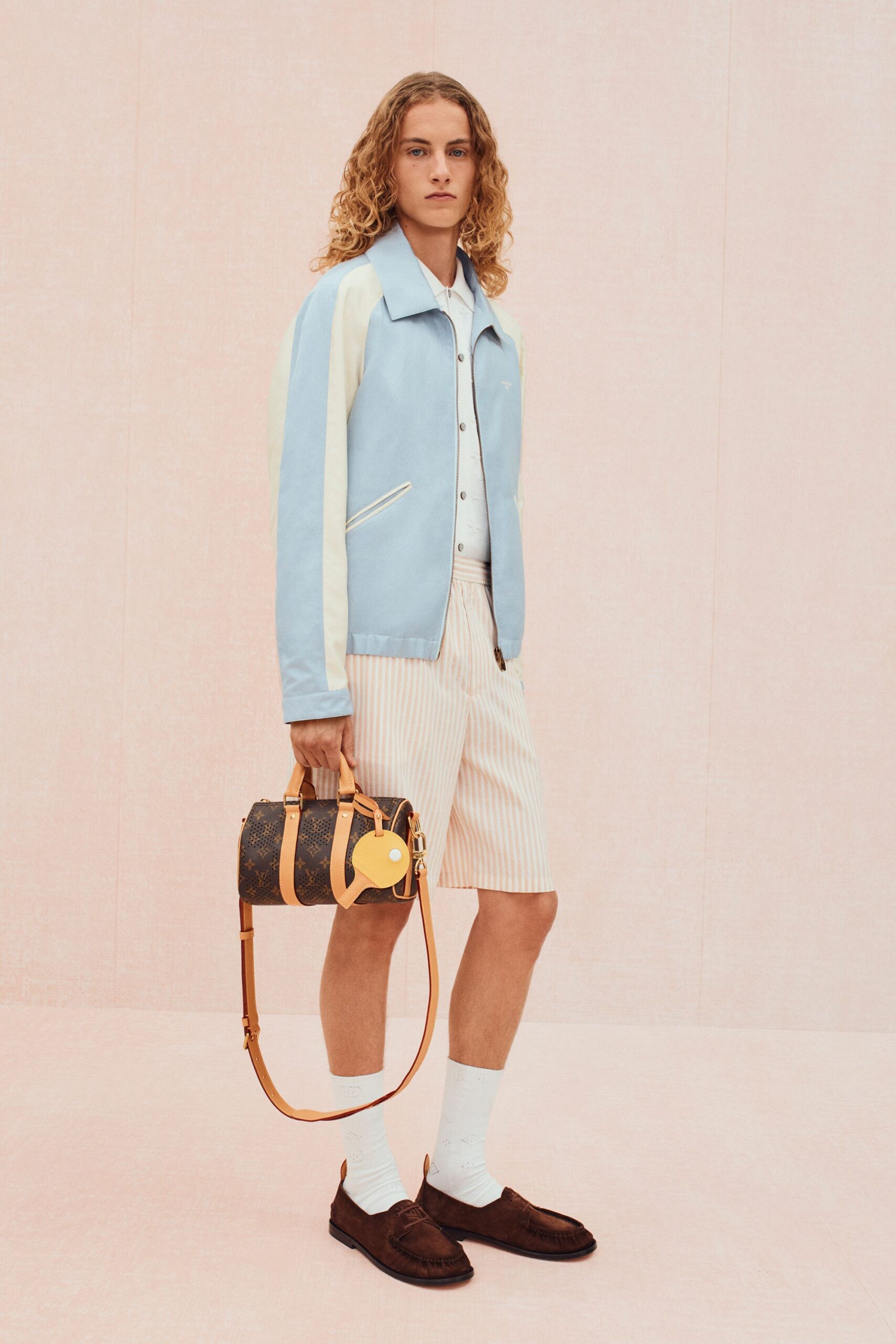 white cotton fitted striped shorts
