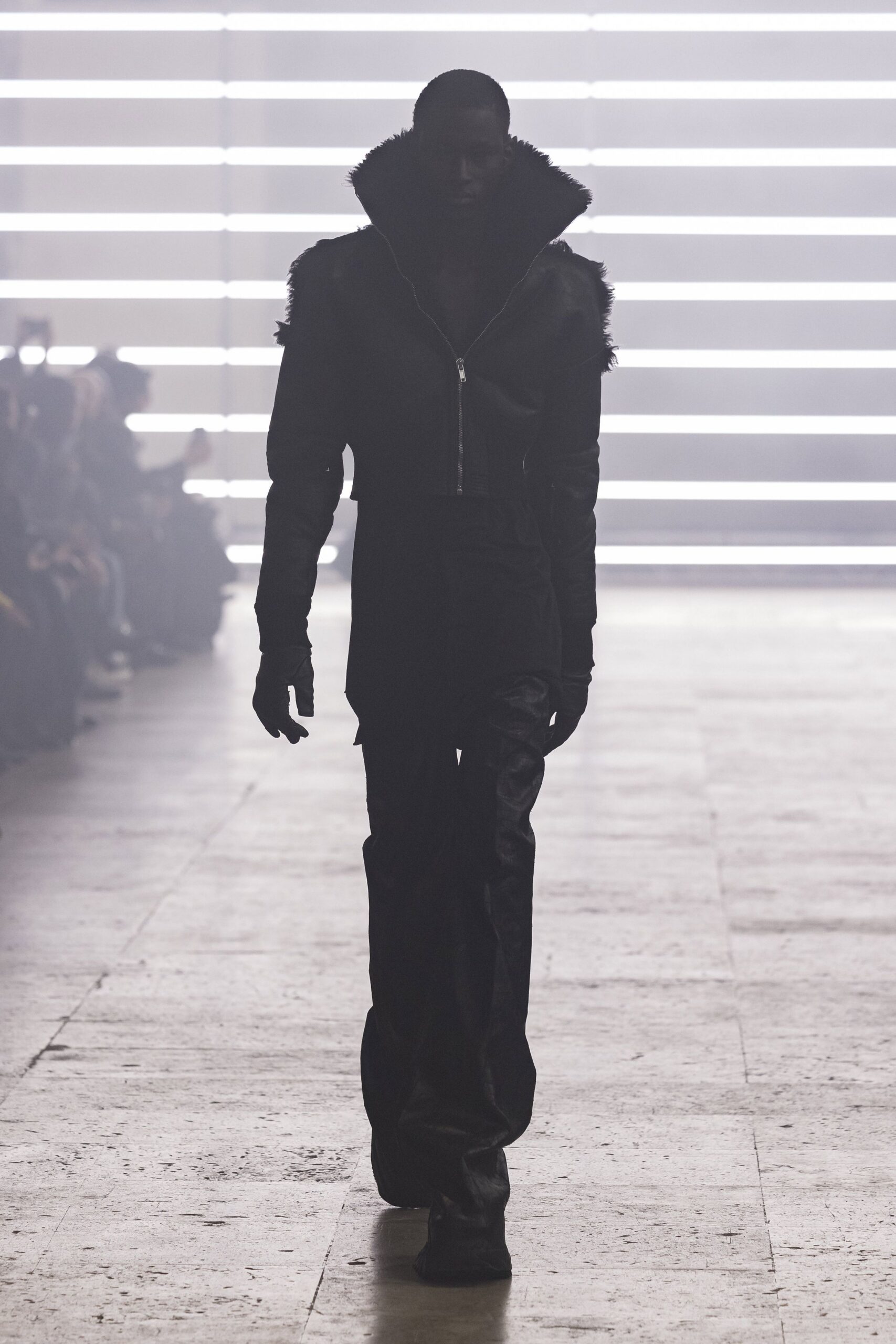 black leather fitted jacket and pants