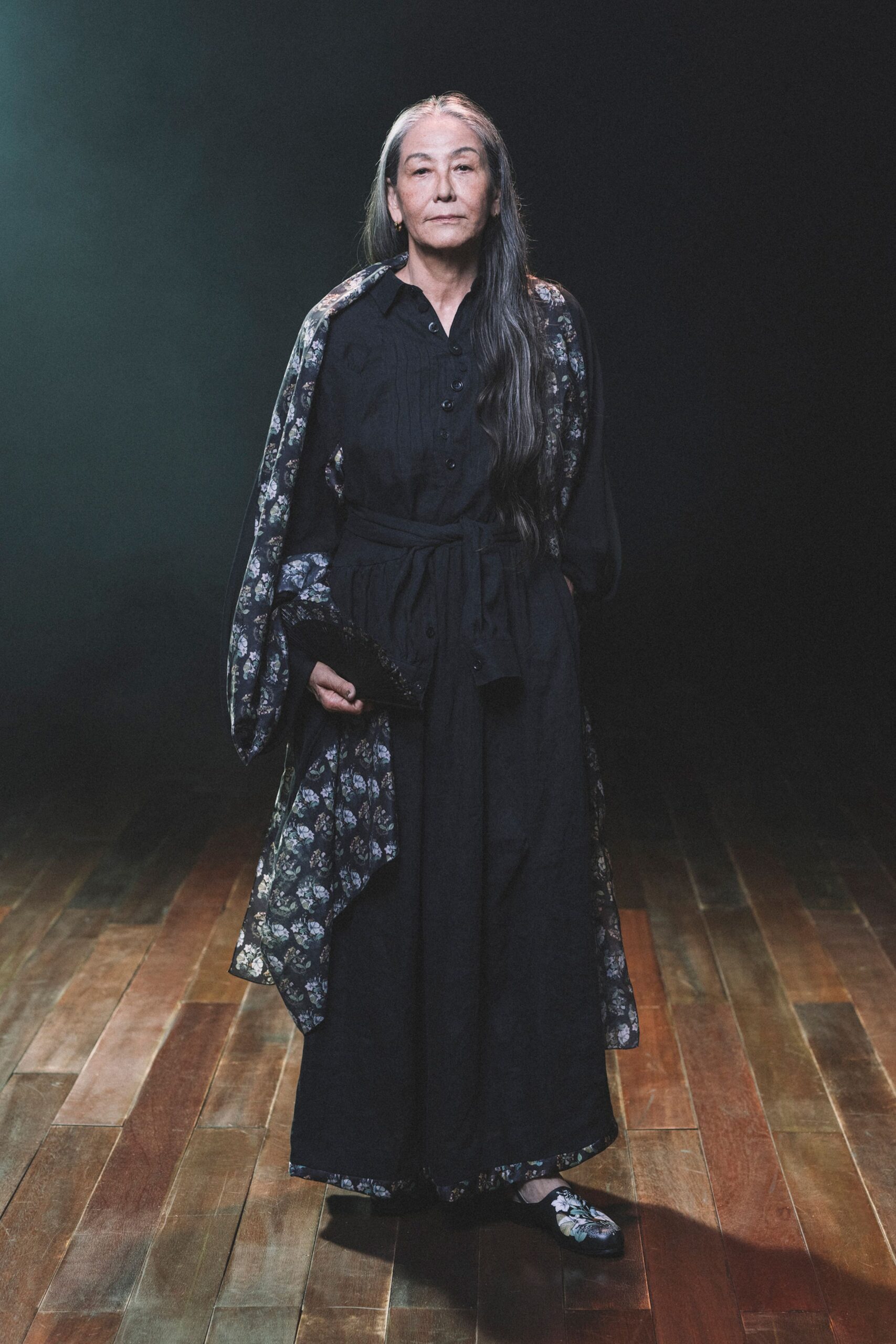 black relaxed maxi dress