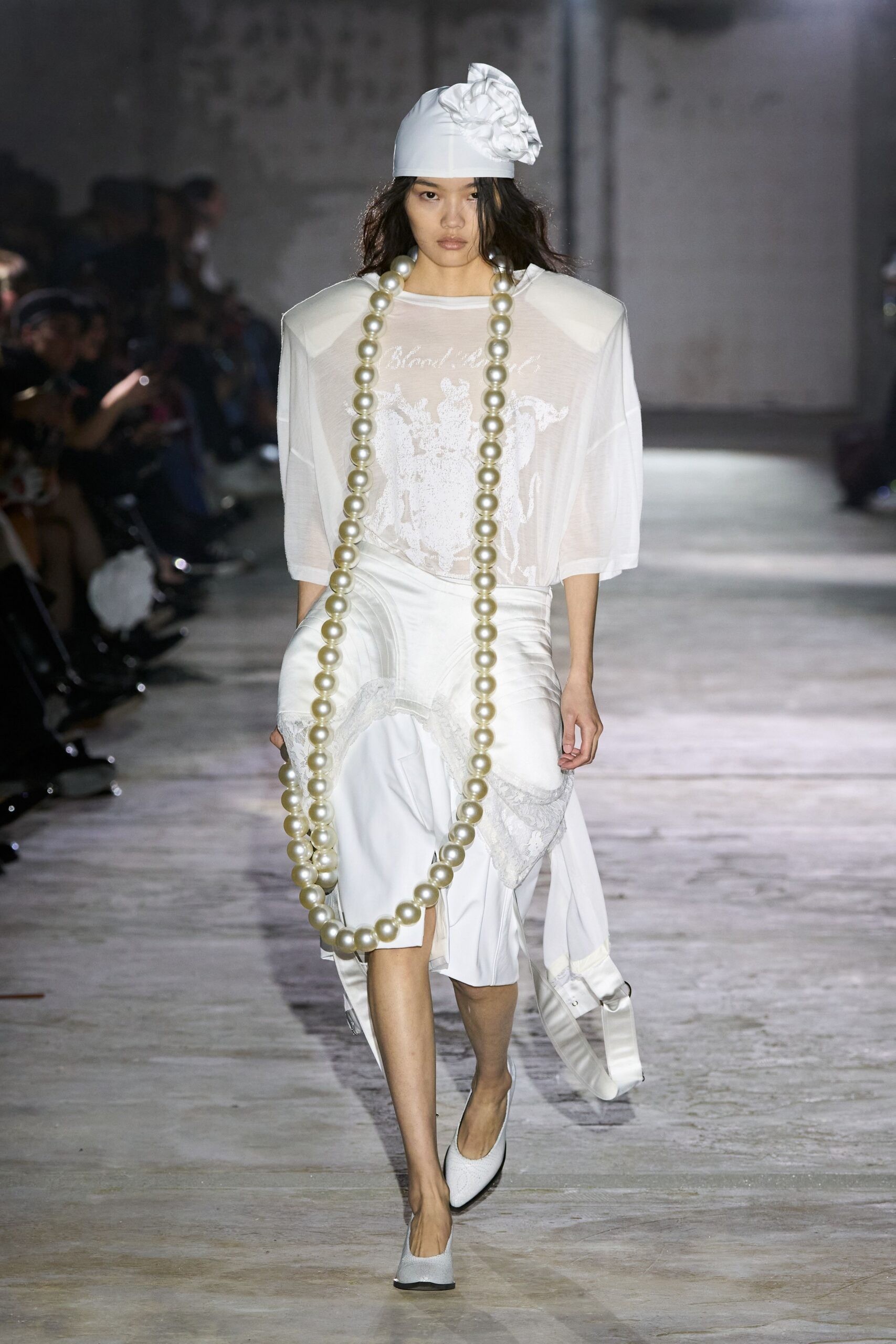 white layered top and skirt