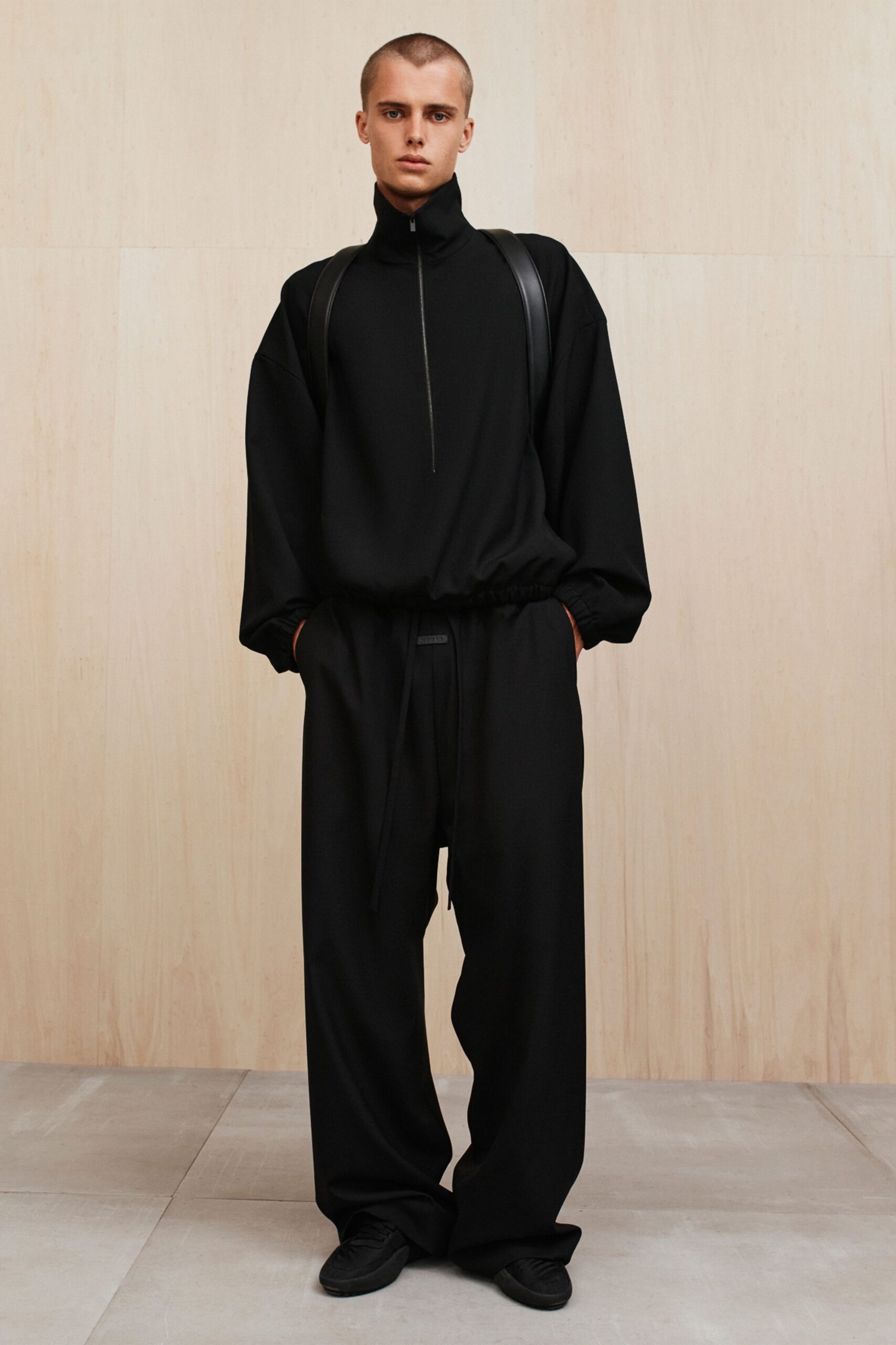 black relaxed top and pants