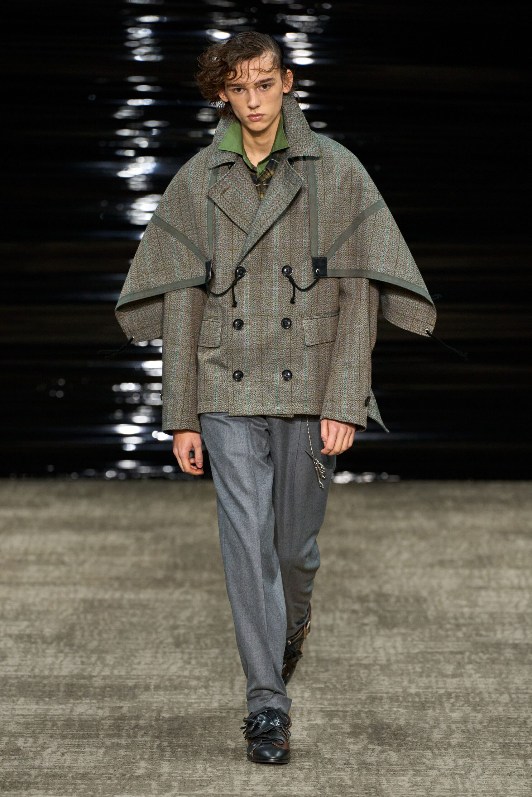 gray wool structured jacket