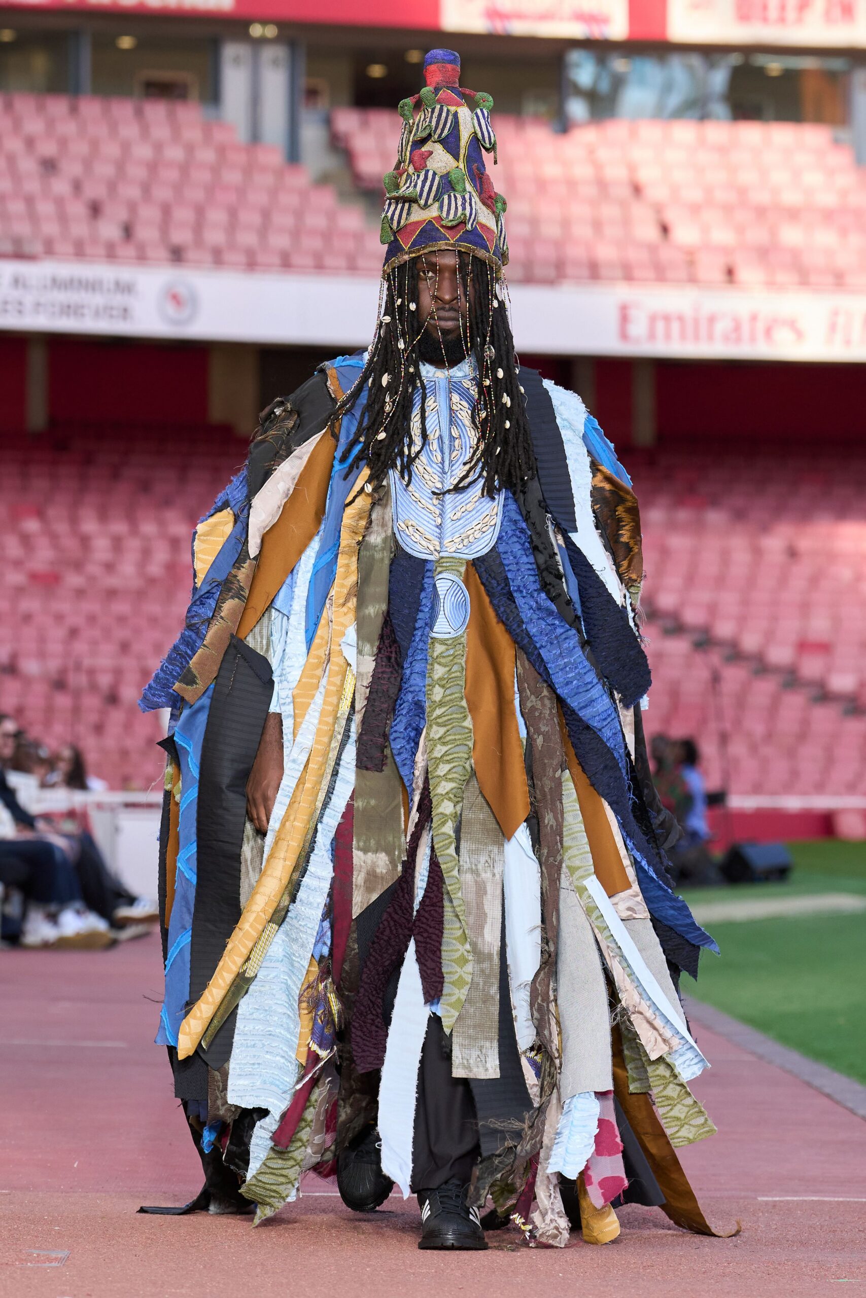 multi cotton relaxed layered cape
