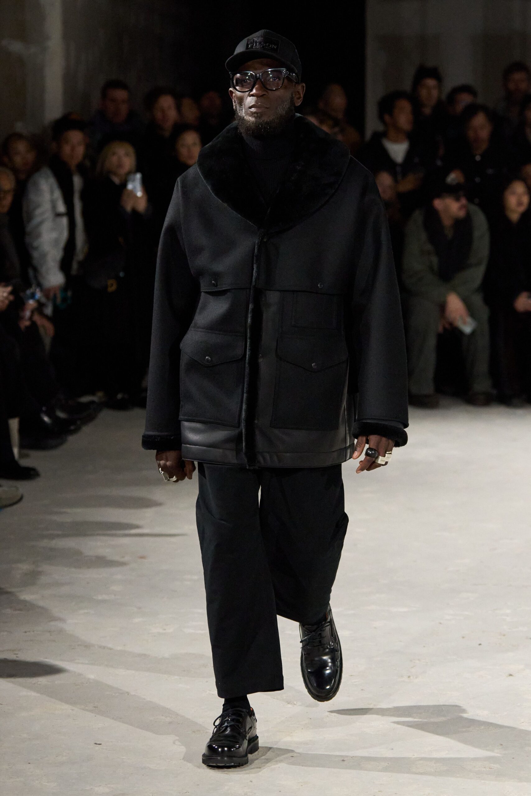 black relaxed jacket with pants