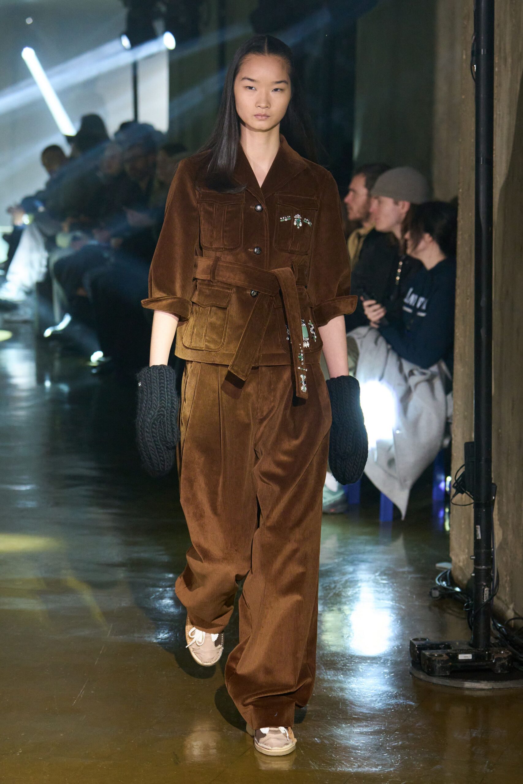 brown corduroy jacket and pants