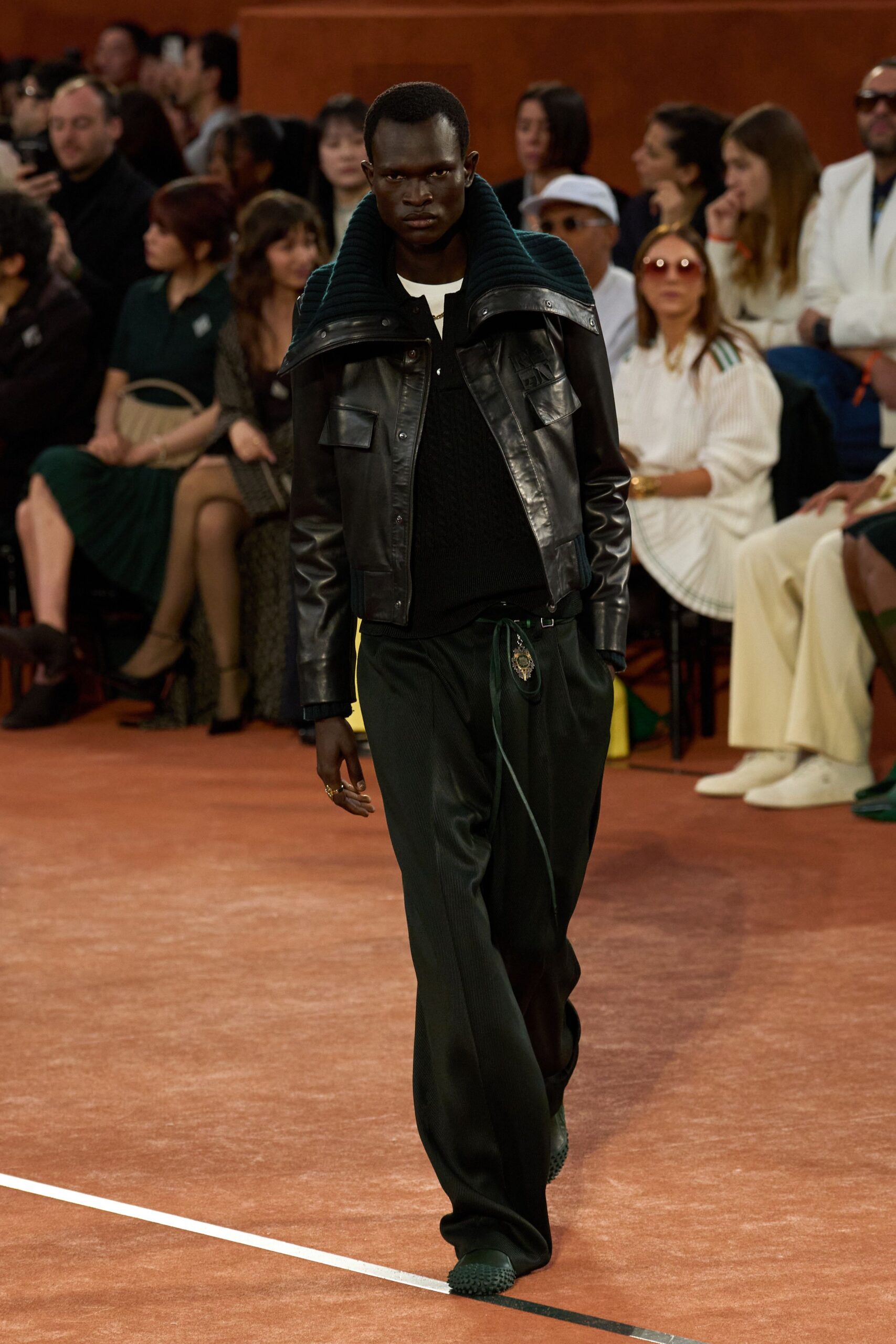 black leather jacket and pants