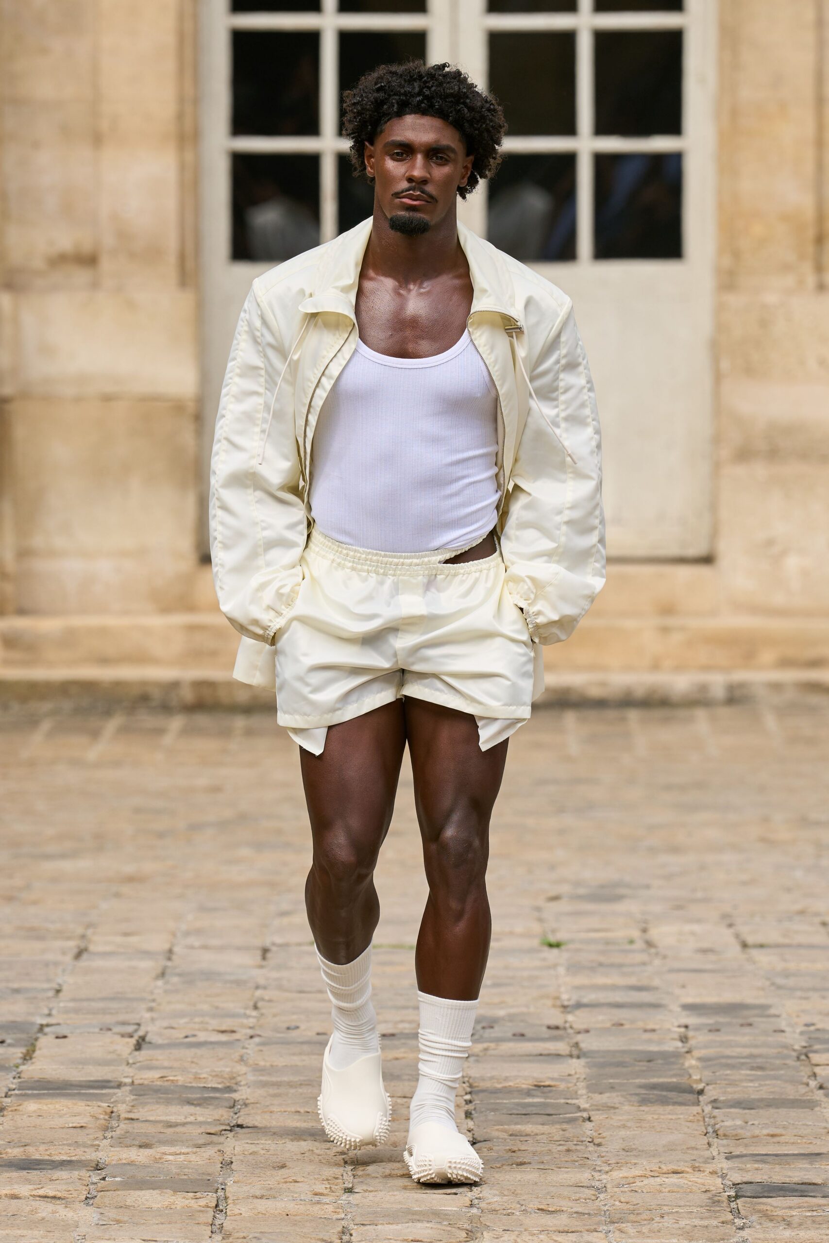 white neoprene shoes