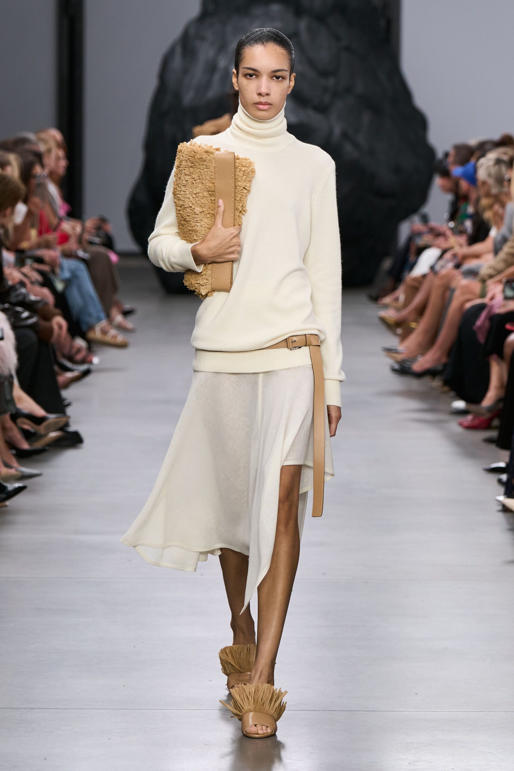 beige leather belt