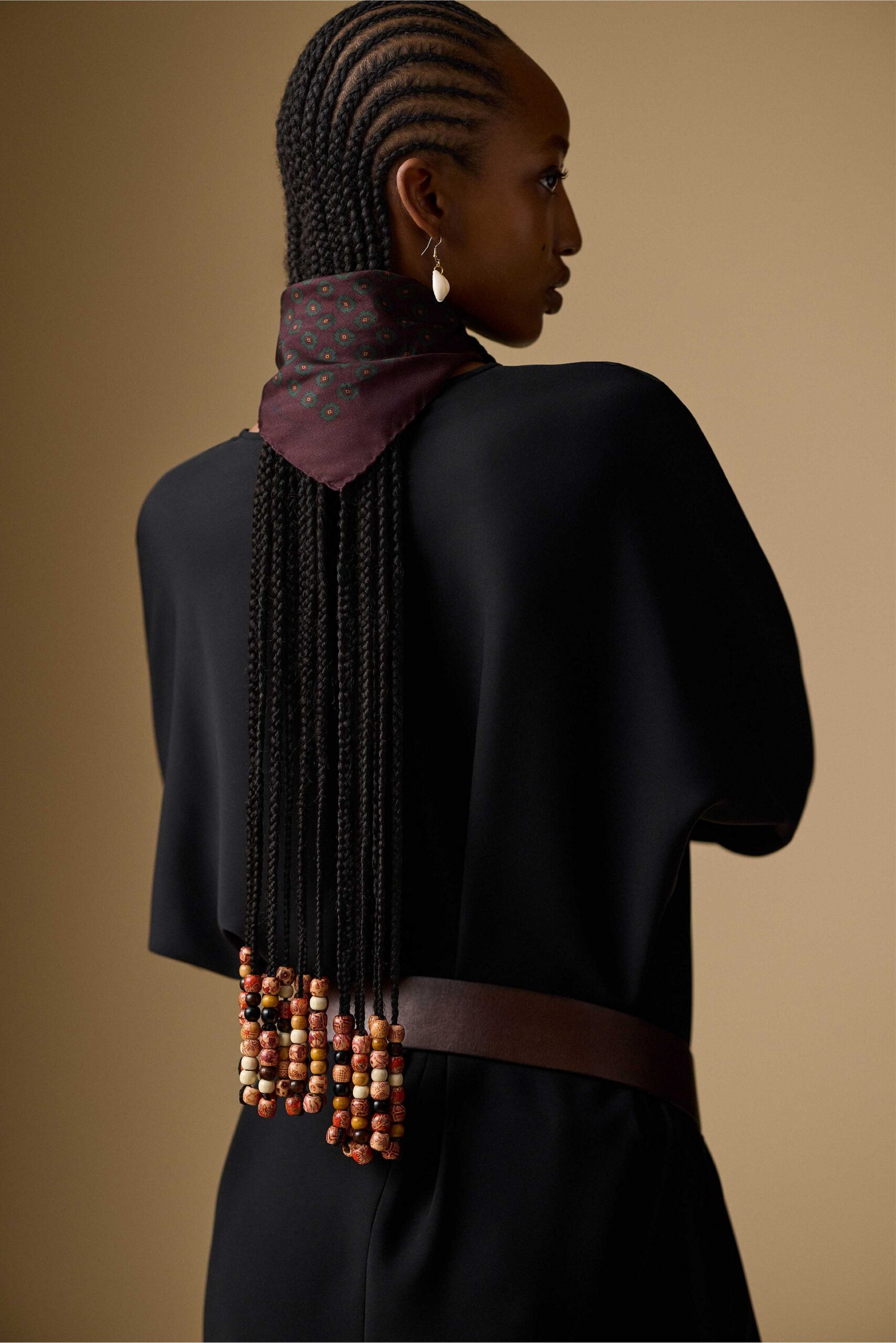 purple silk printed scarf