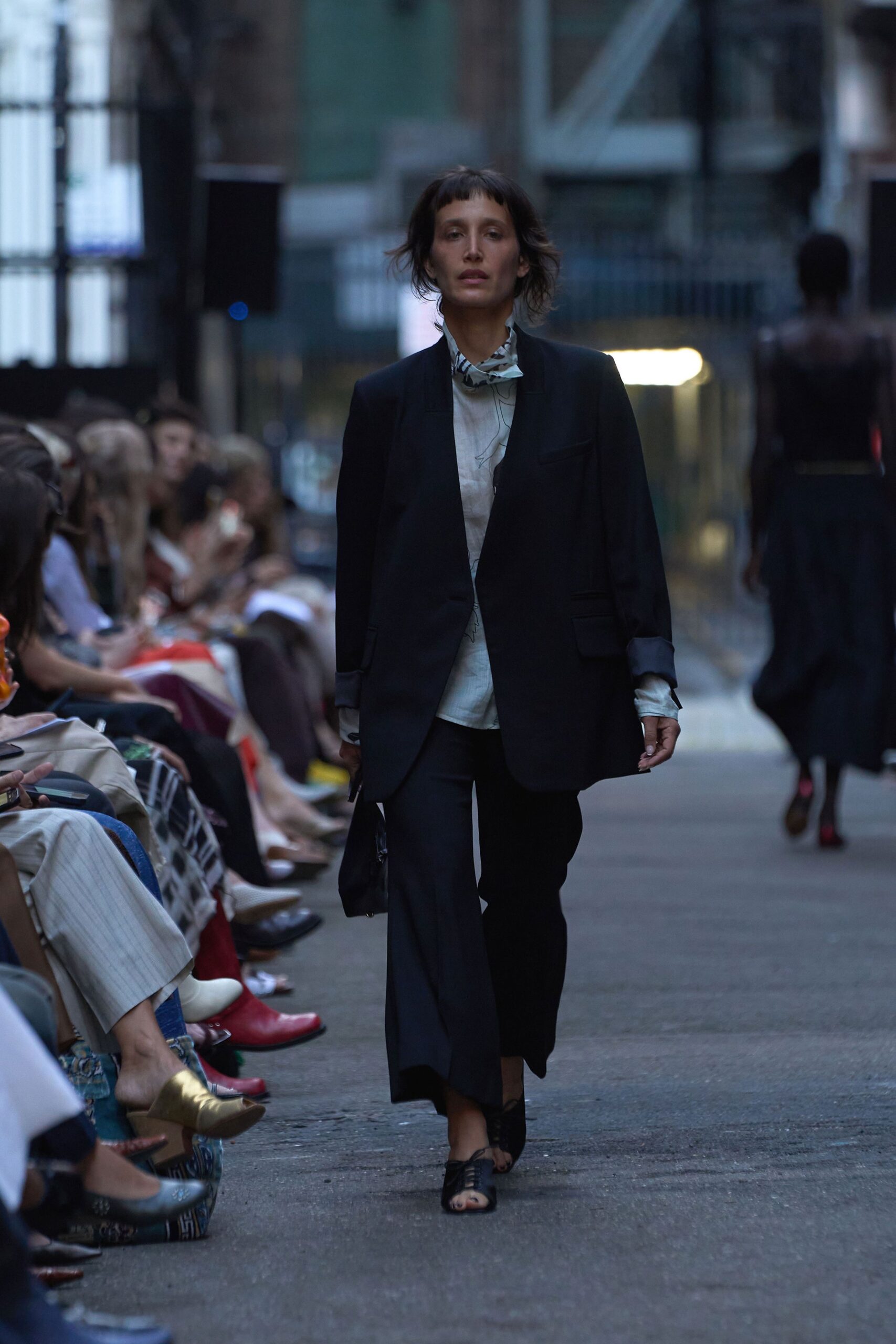black blazer with white shirt