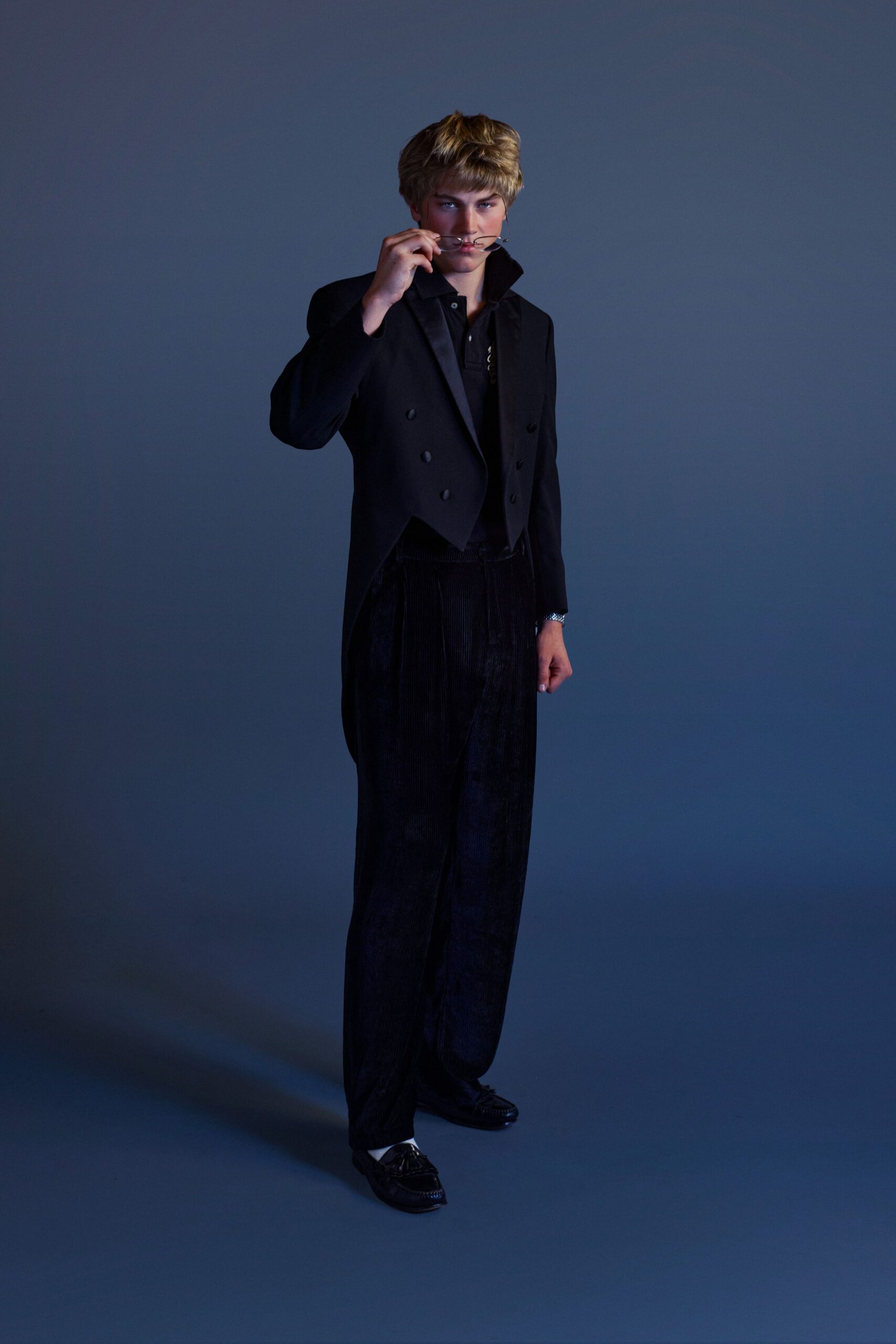 black velvet blazer and vest