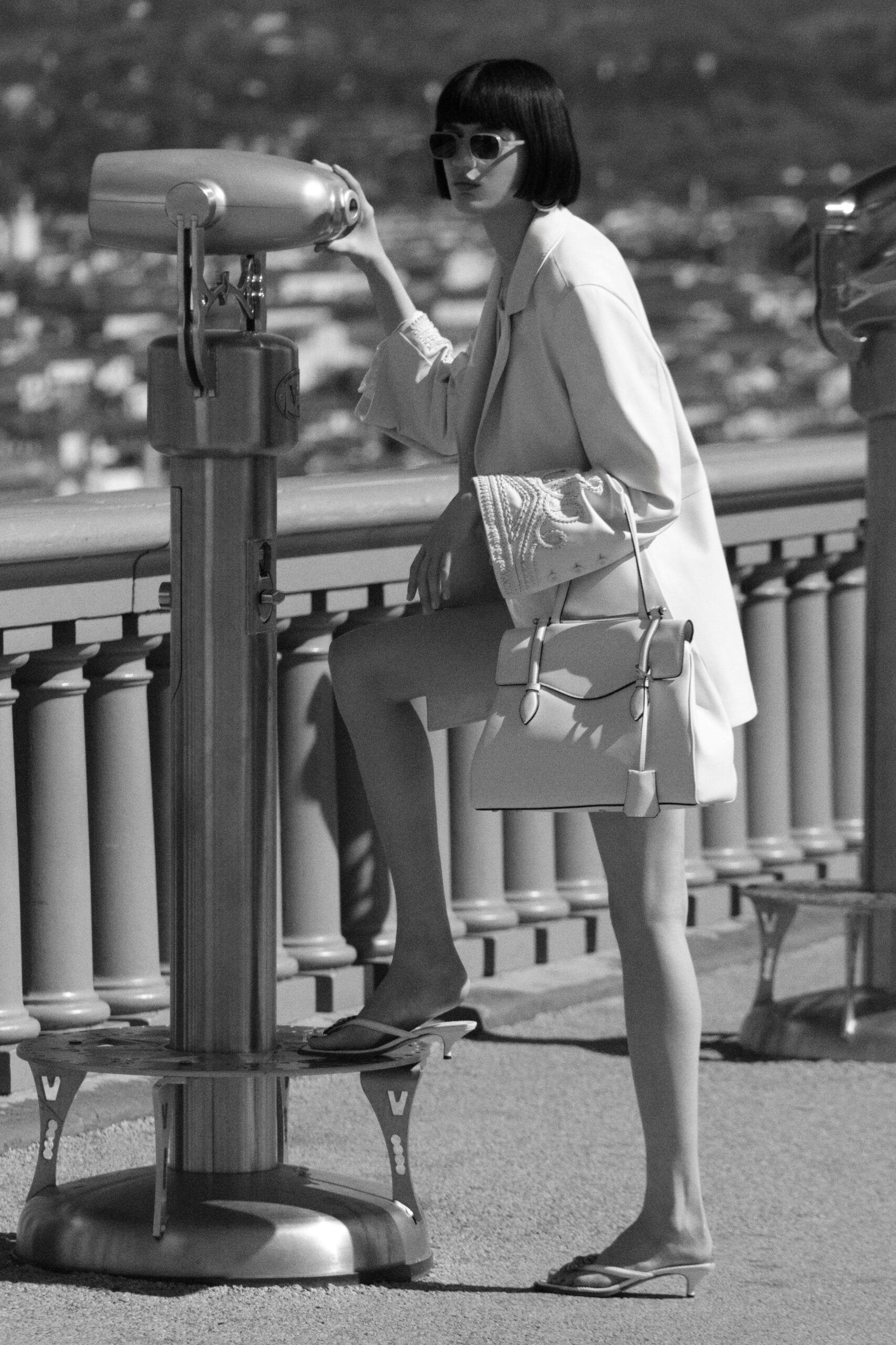 white tailored blazer with embroidered top