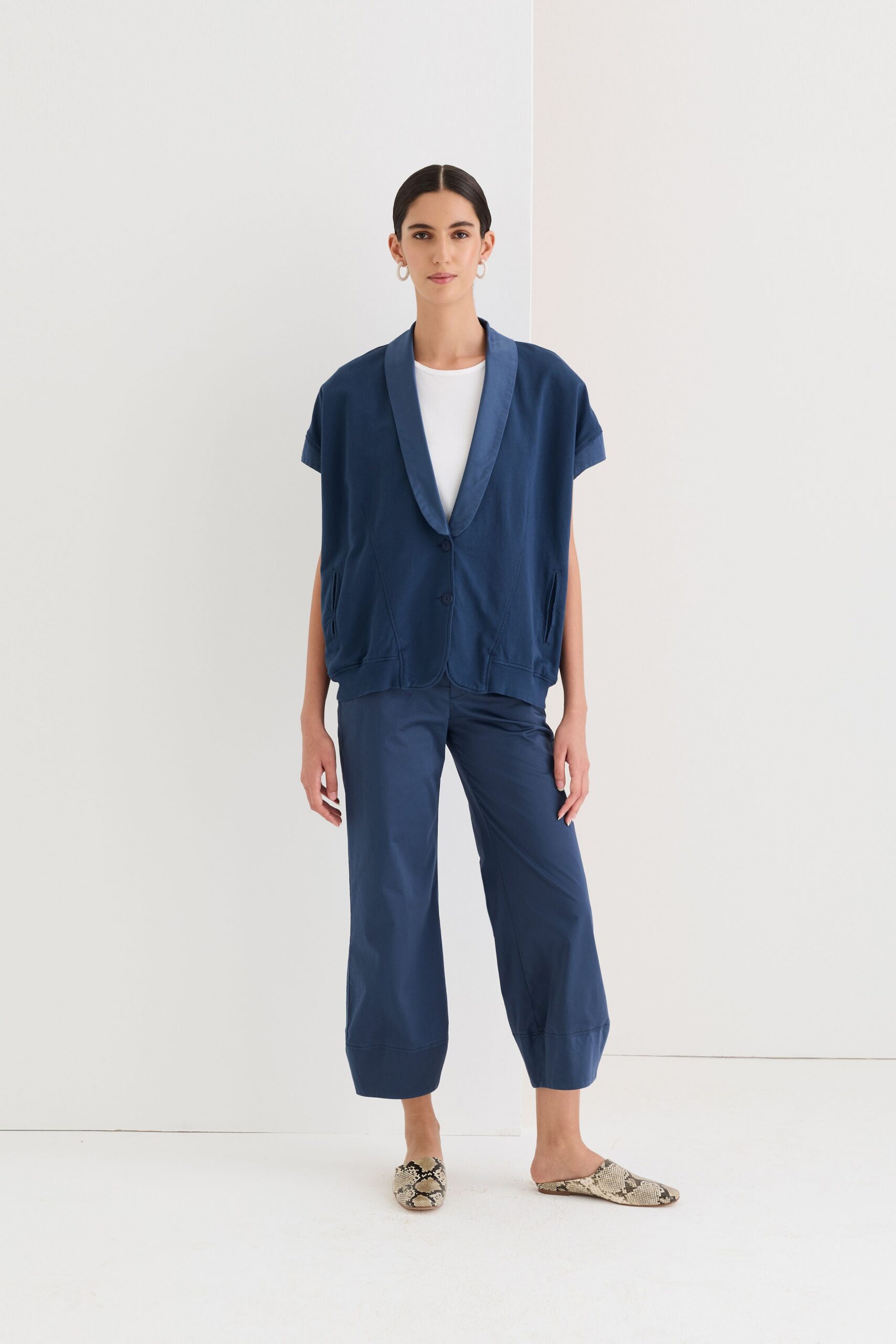 blue relaxed top and pants