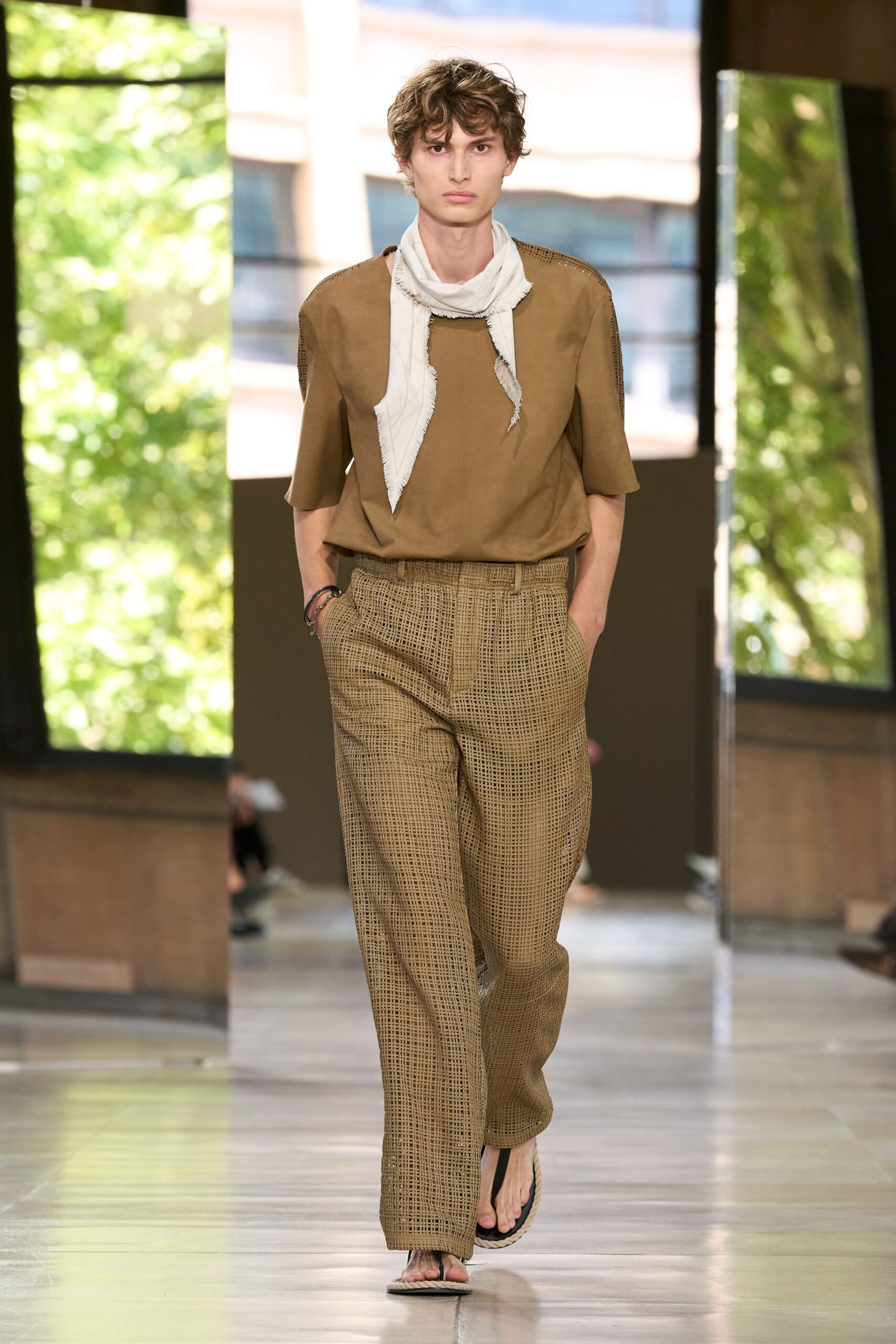 brown relaxed top and pants