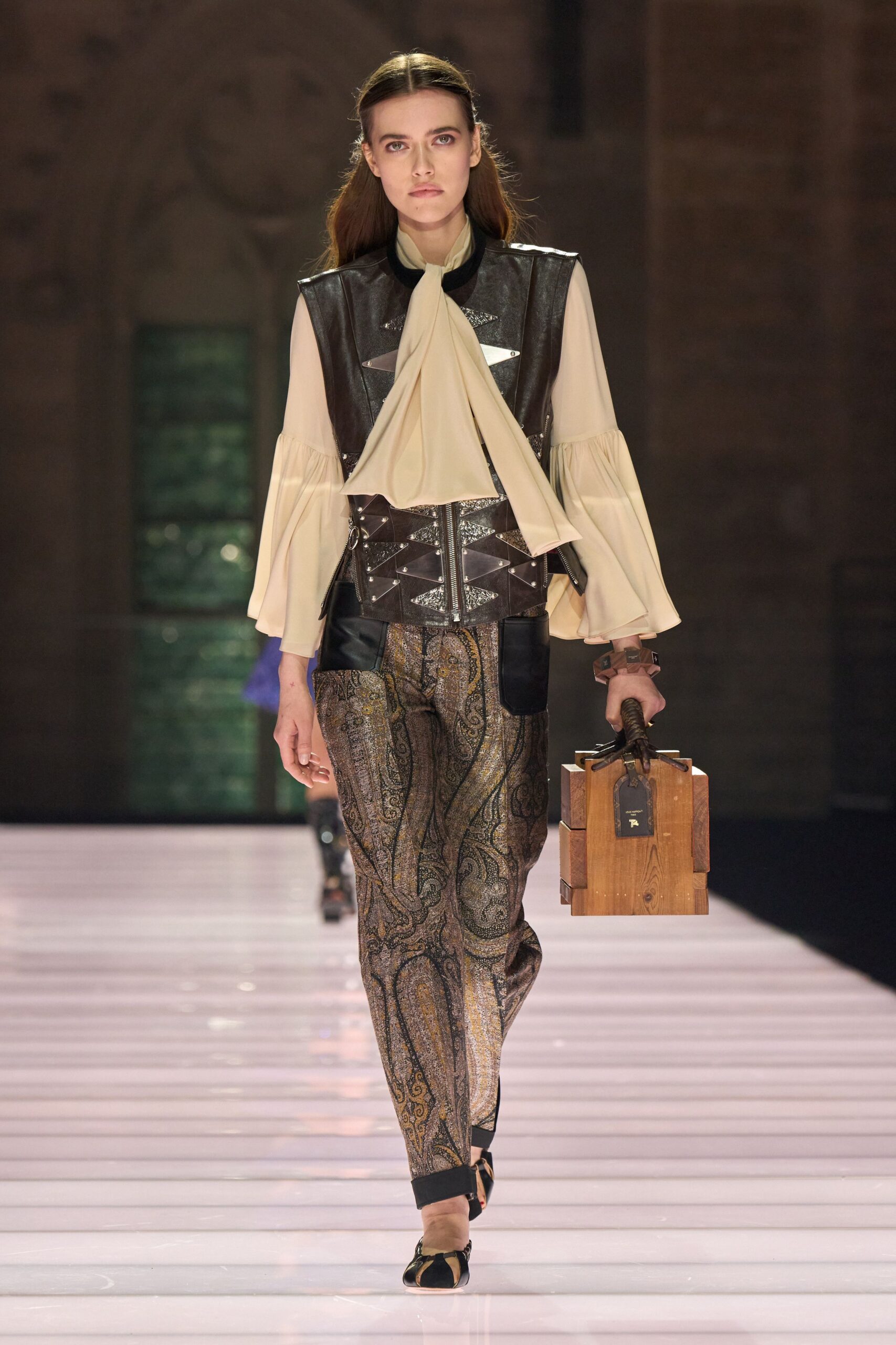 multi silk slim printed pants