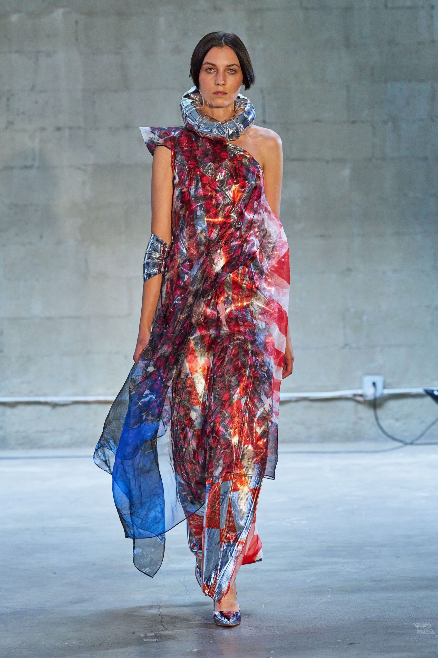 red silk scarf