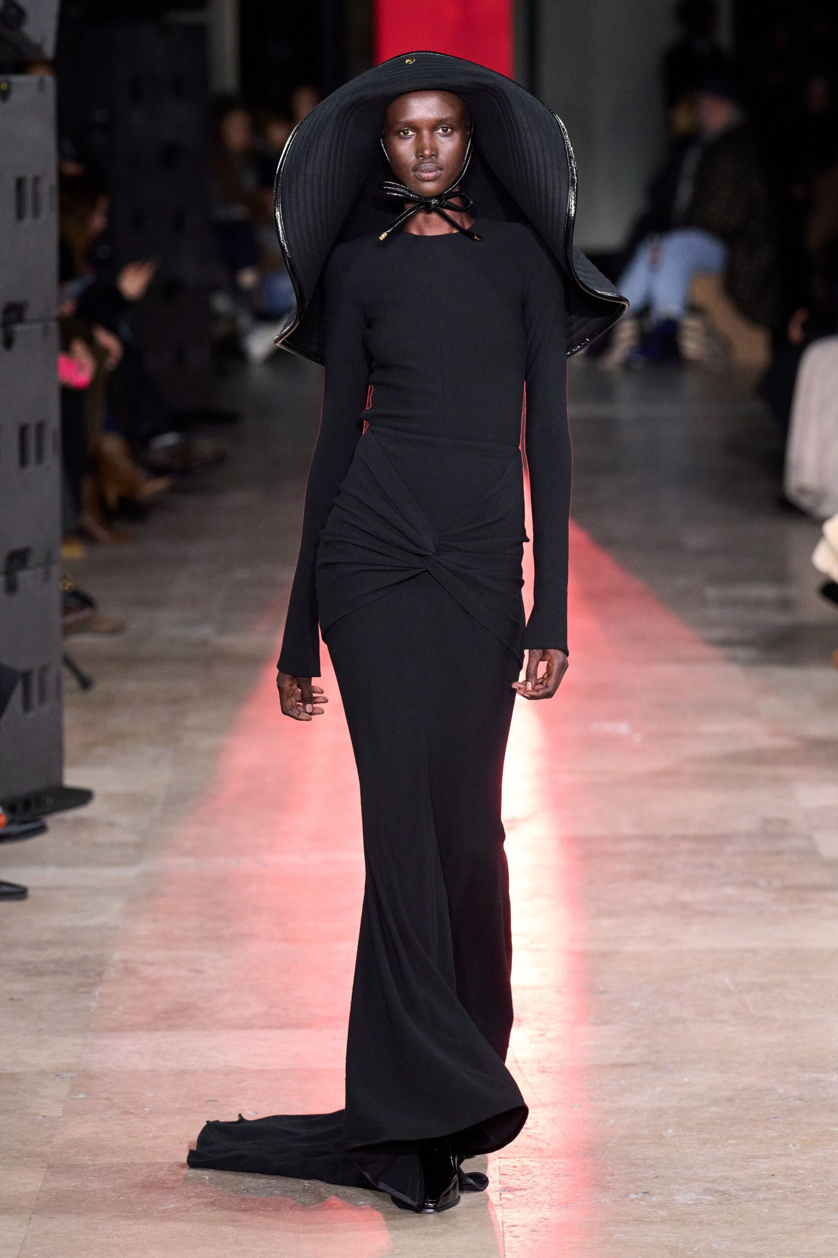 black structured hat