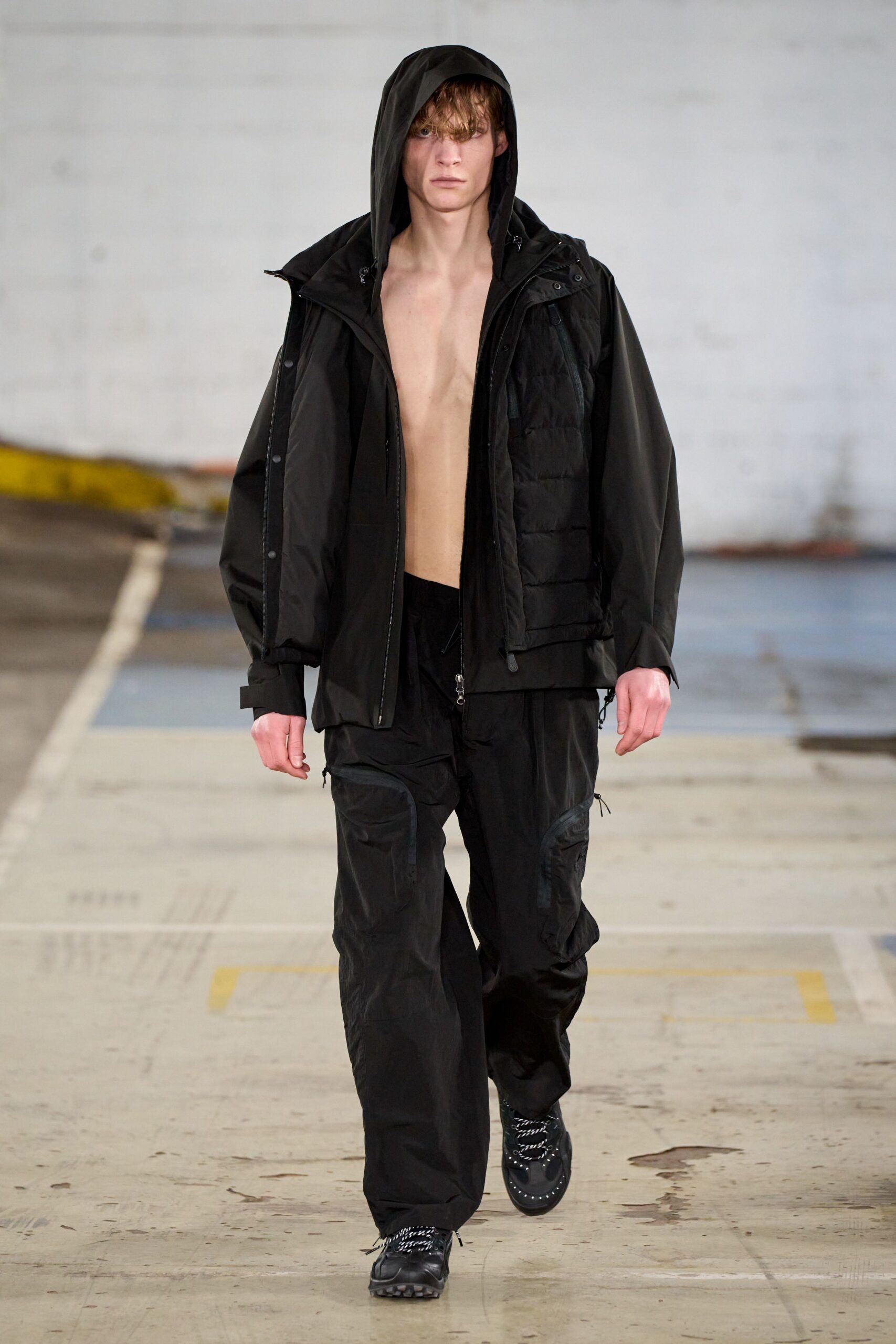 black relaxed jacket and pants