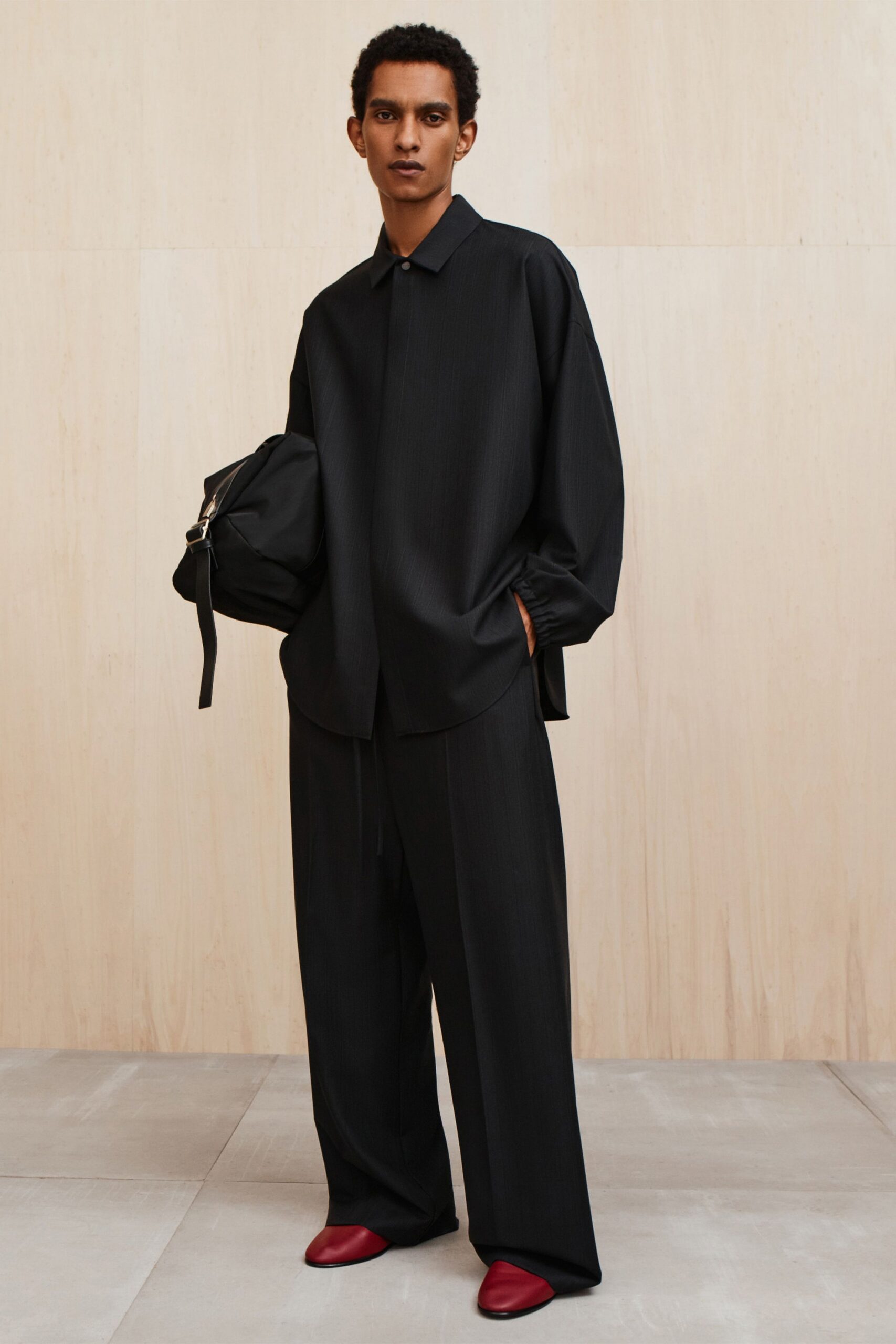 black relaxed shirt and pants