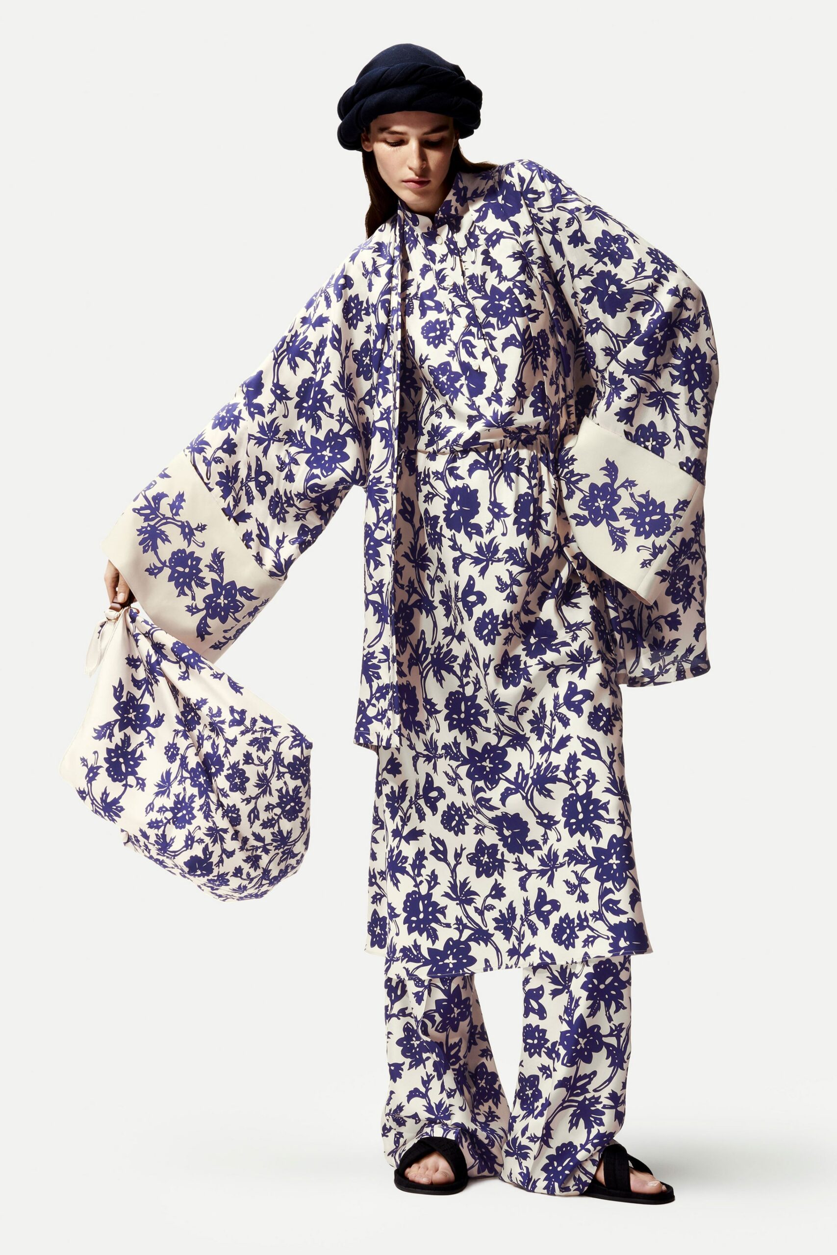 floral top and pants outfit