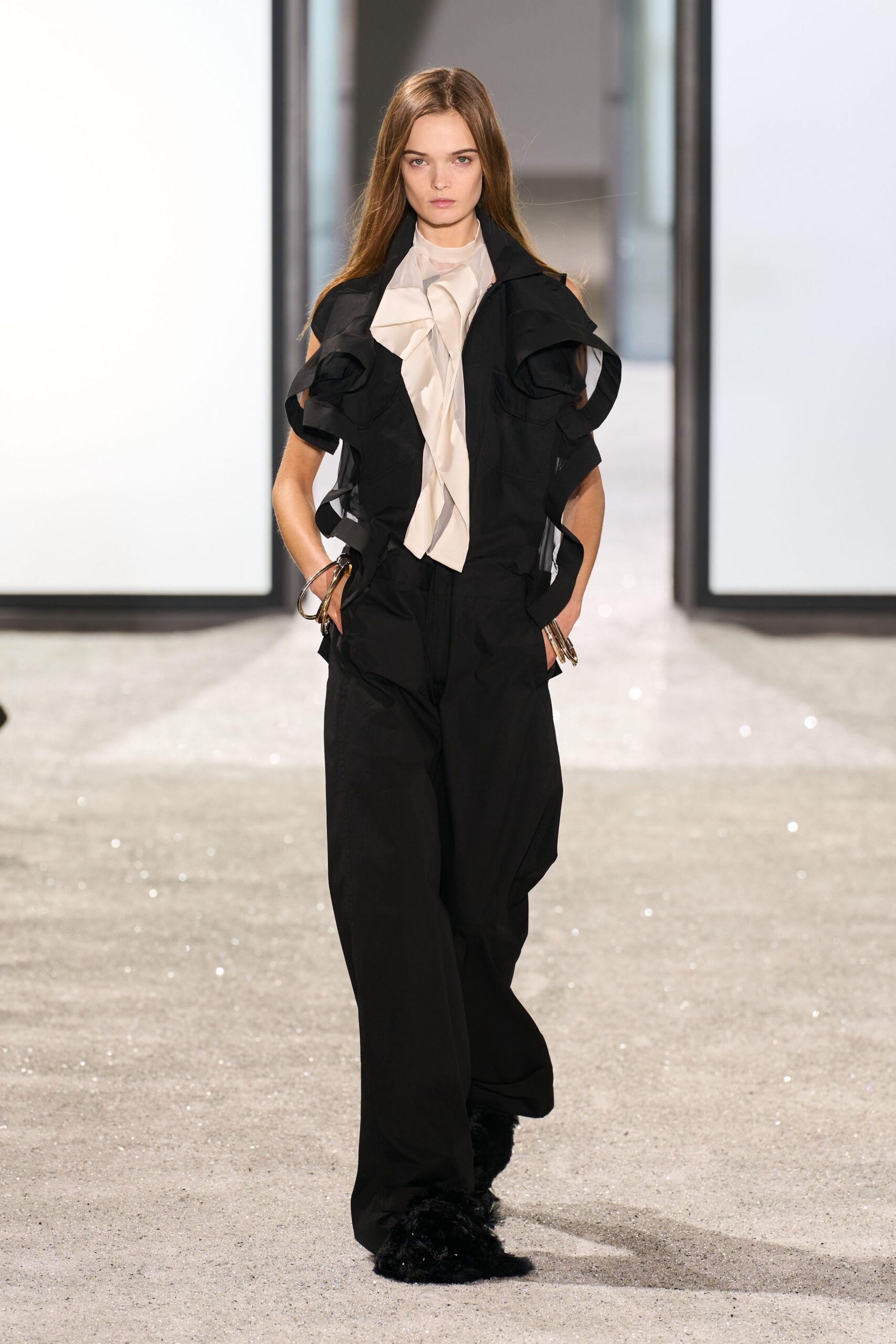 black relaxed top and pants