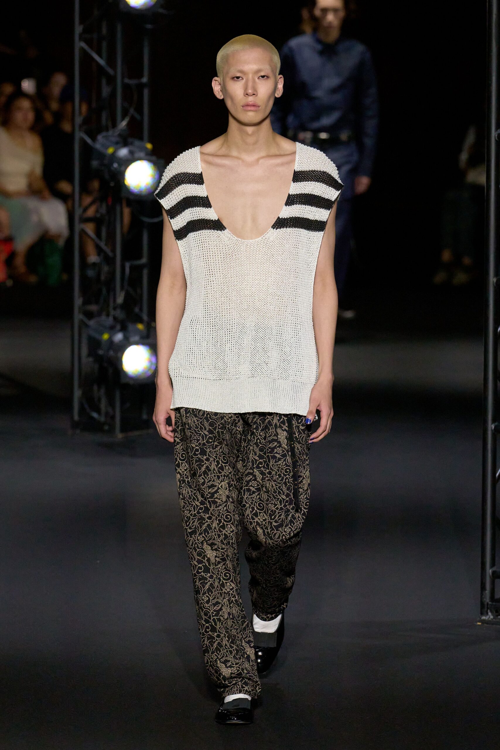 black cotton relaxed flared pants