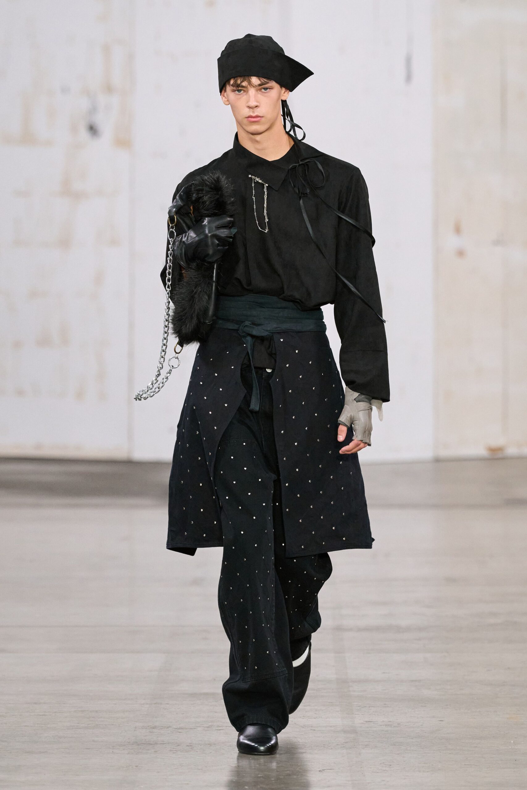 black relaxed shirt with flared pants