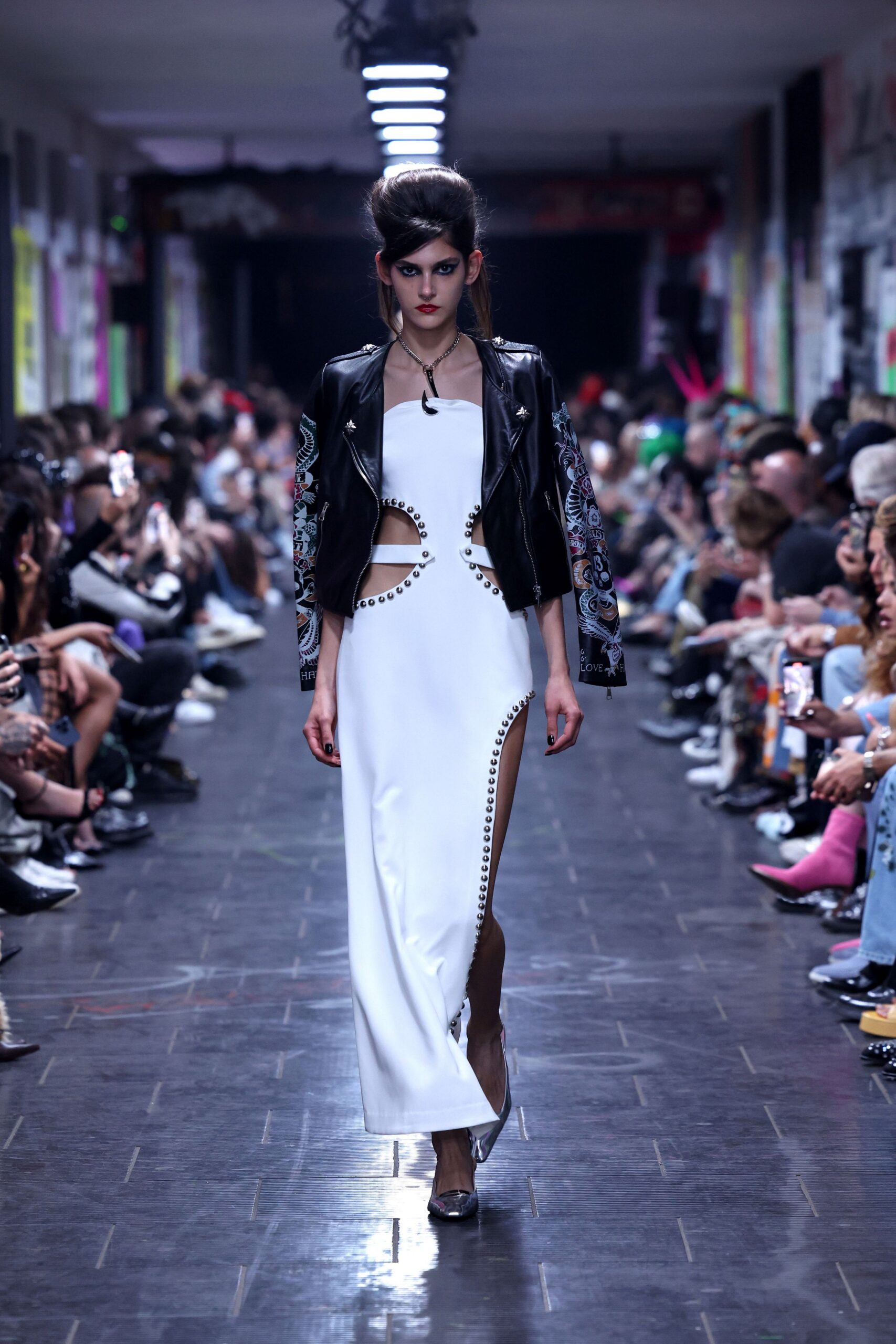 white cotton sleeveless v-neck fitted embellished maxi dress