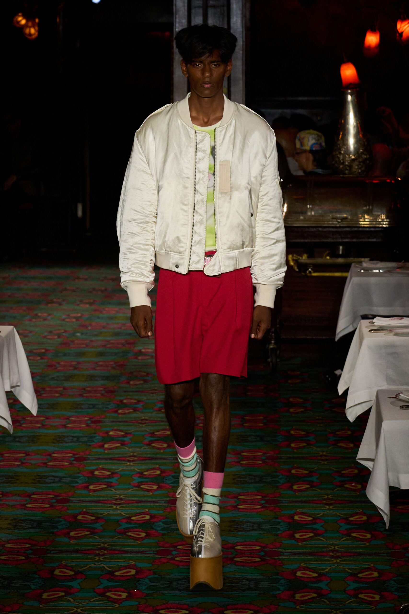 white relaxed jacket with multi top