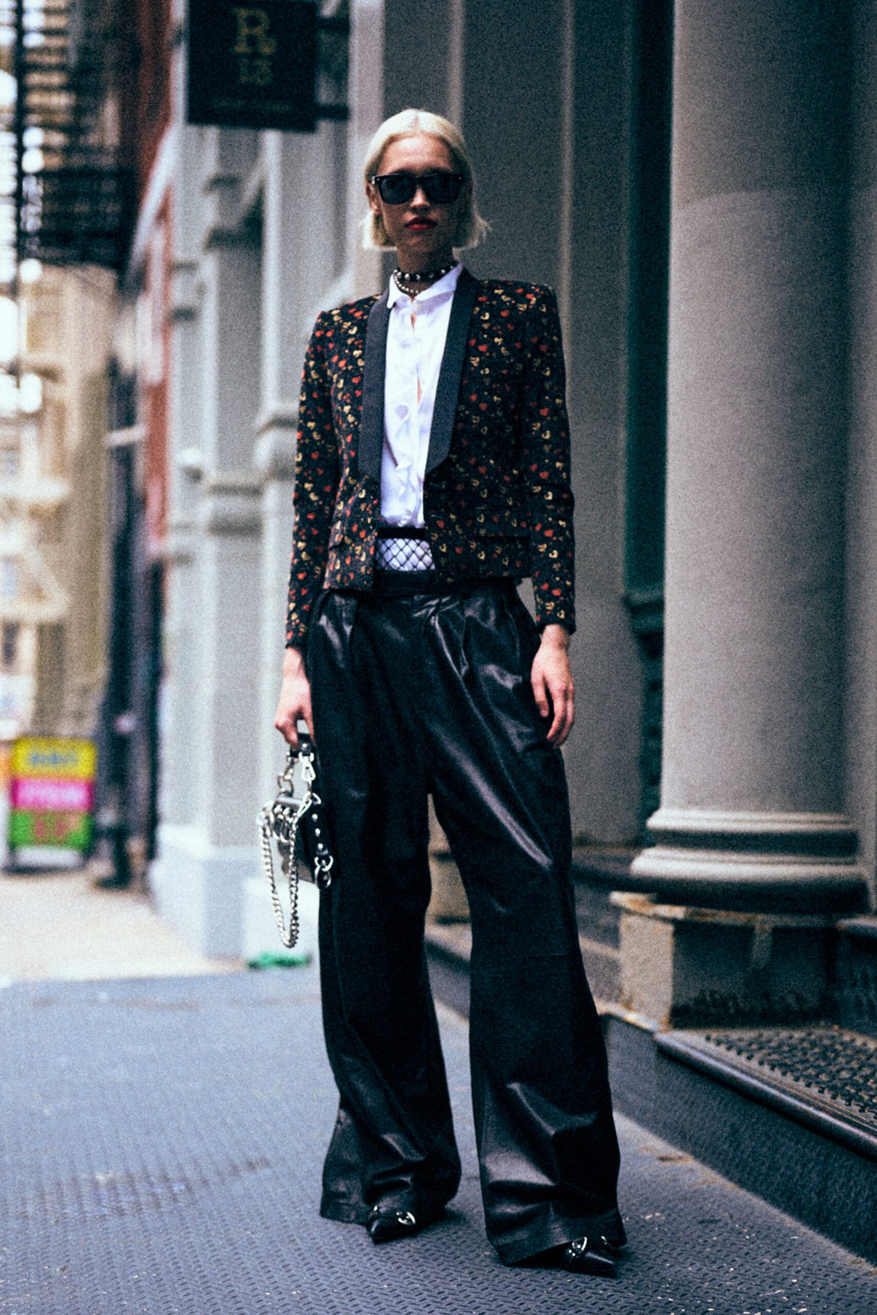 black multi embroidered blazer