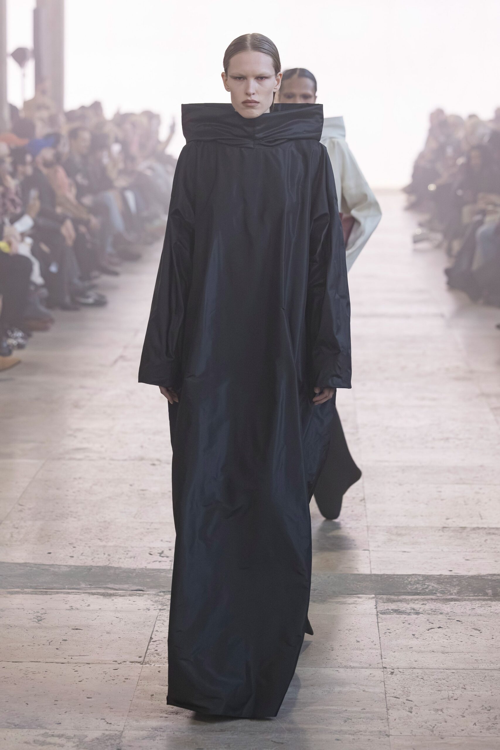 black silk relaxed maxi dress