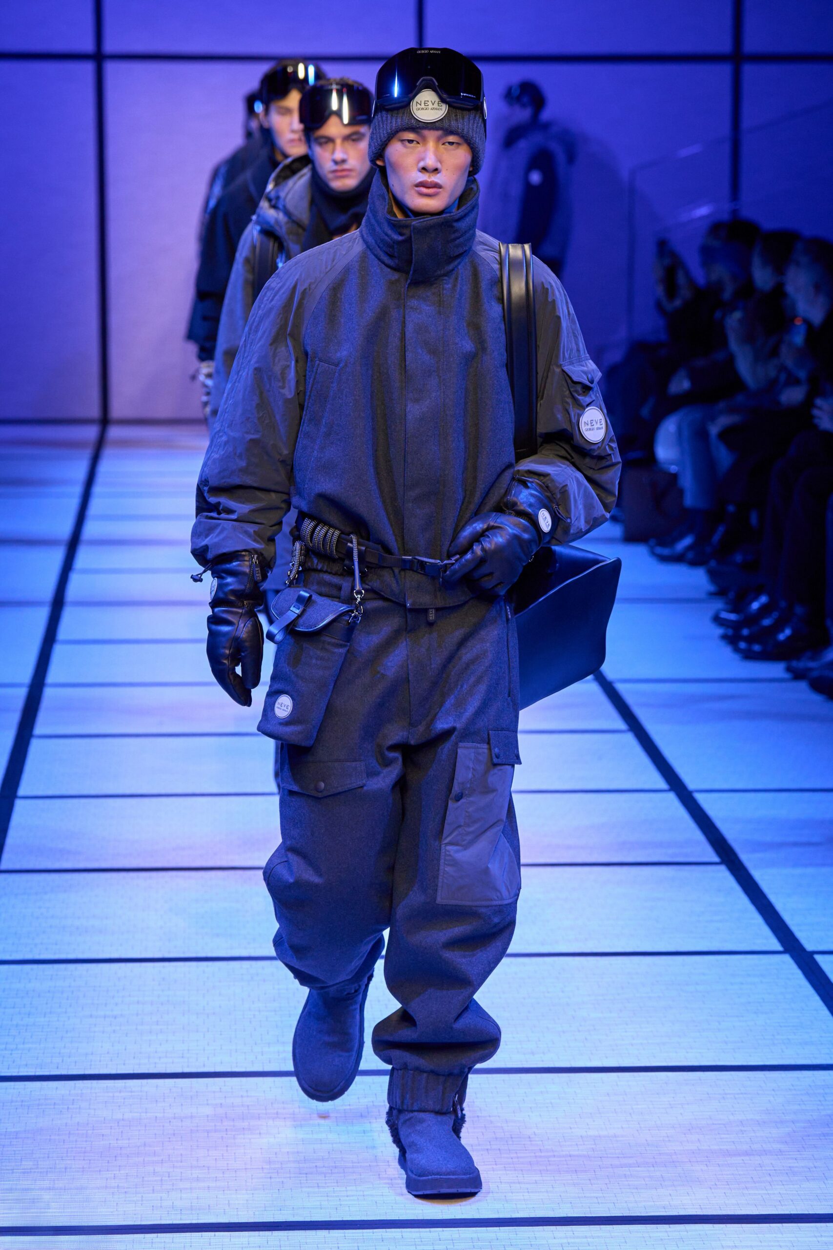 blue relaxed jacket and pants