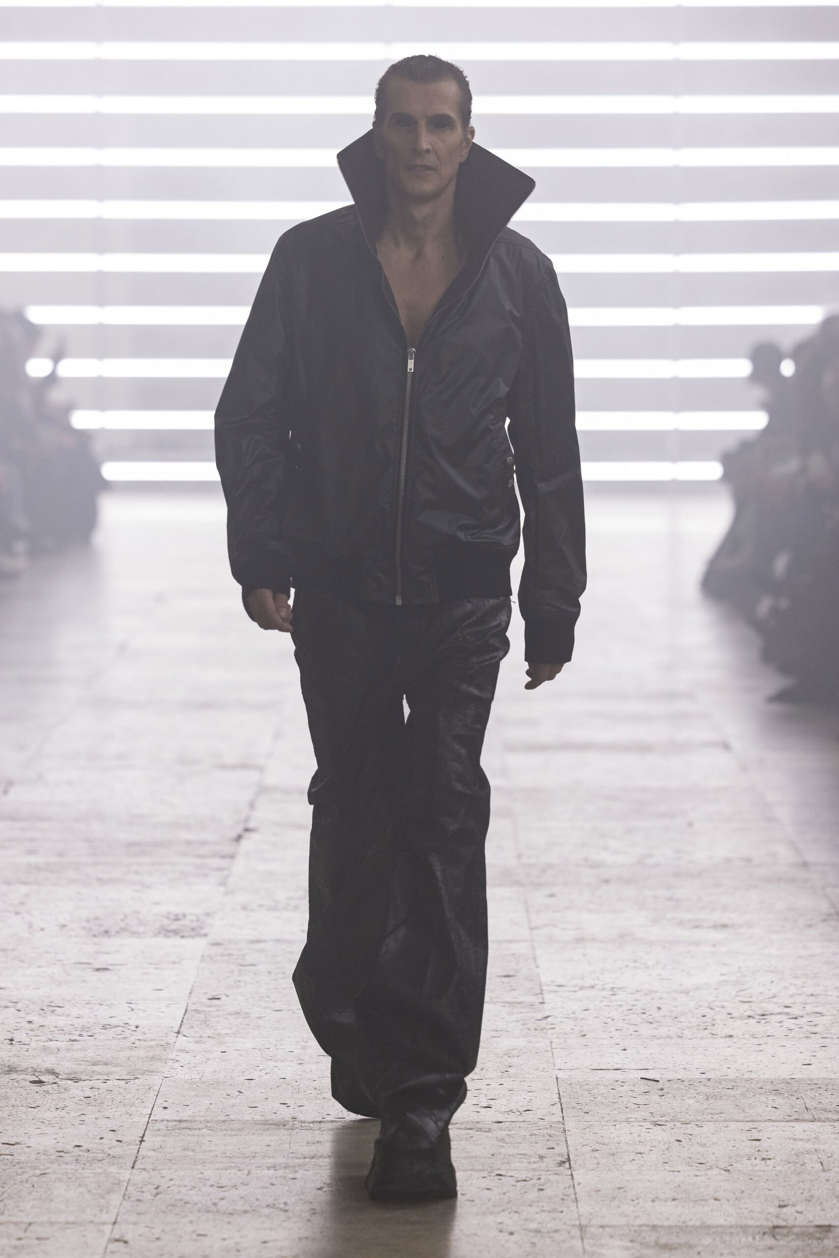 black leather jacket and pants