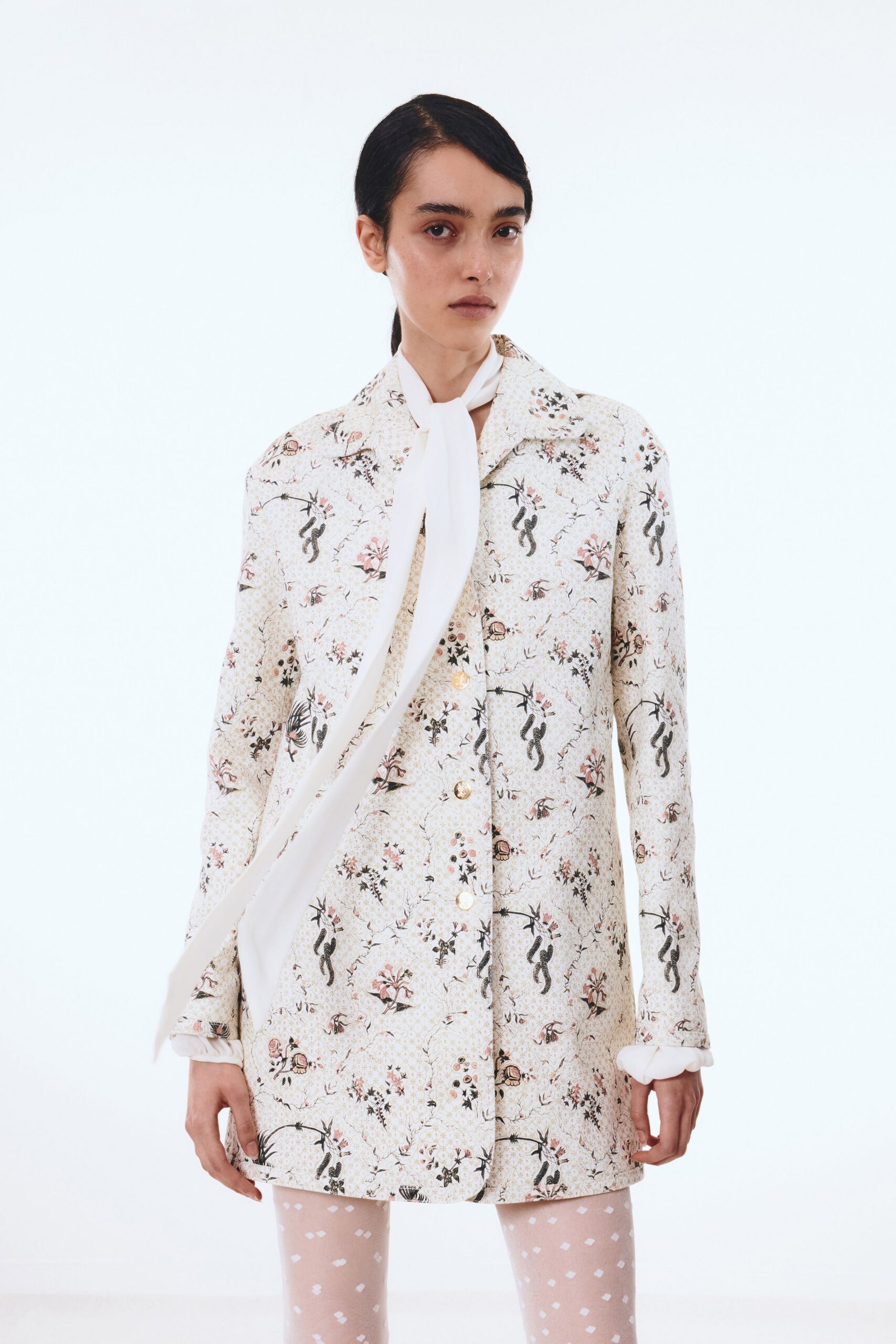 white embroidered blouse and dress