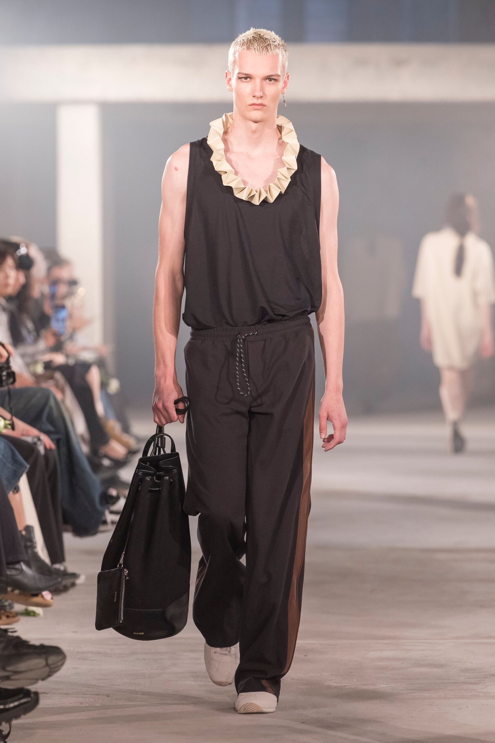 black relaxed top and pants