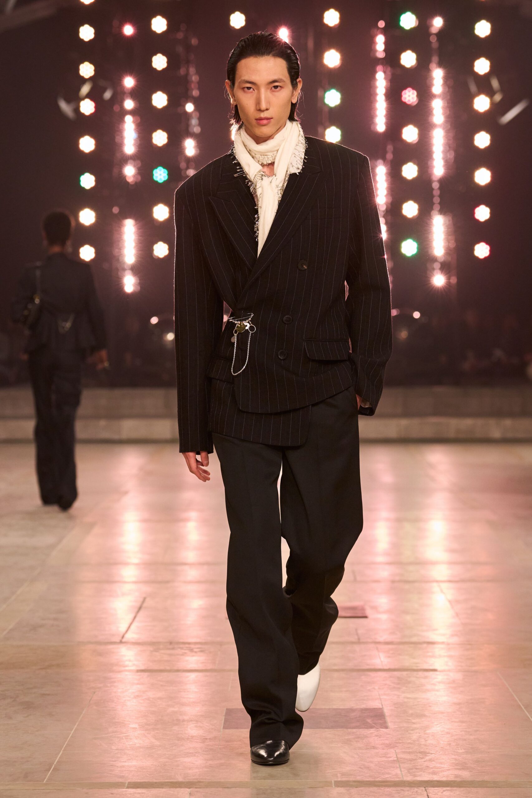 black and white tailored blazer