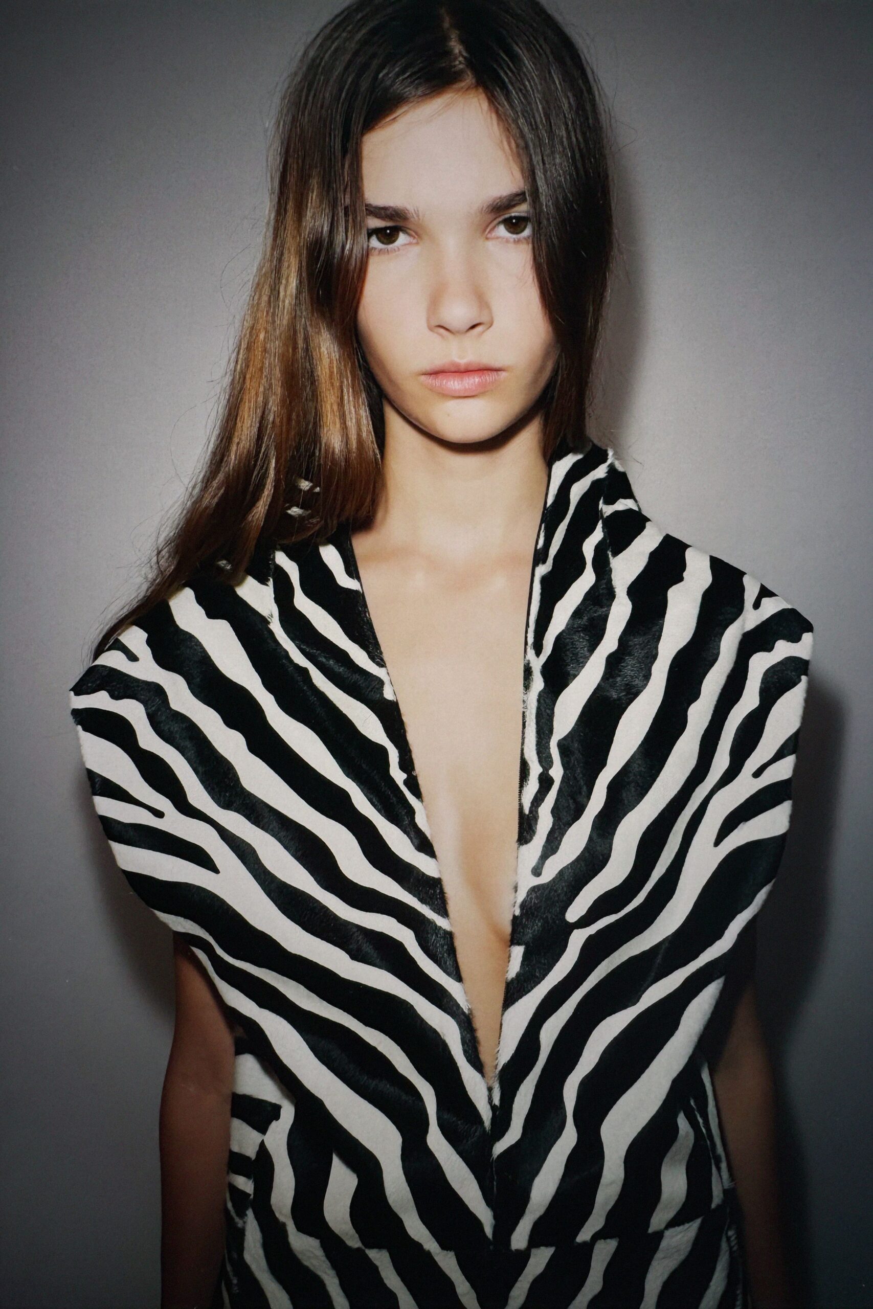 black and white striped blazer