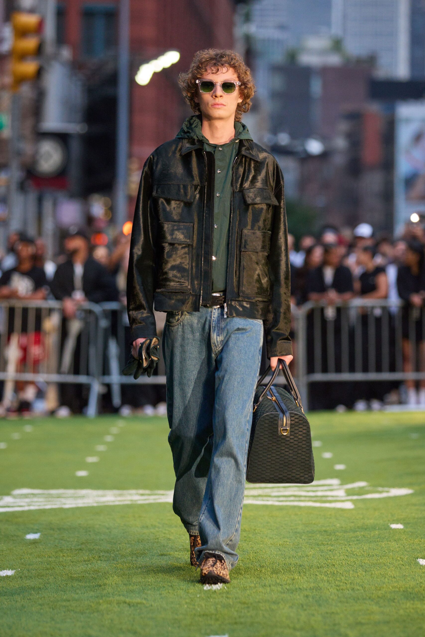 black leather jacket with jeans