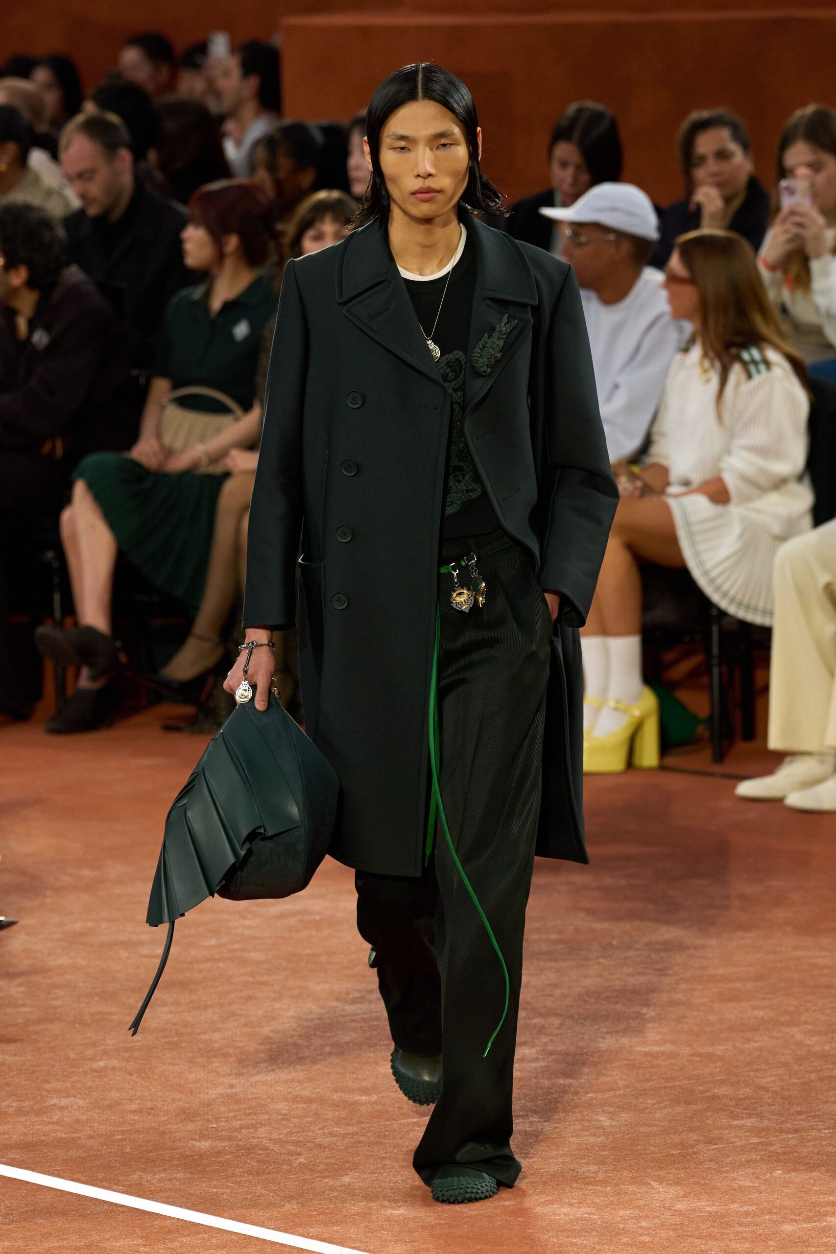 black wool coat and pants