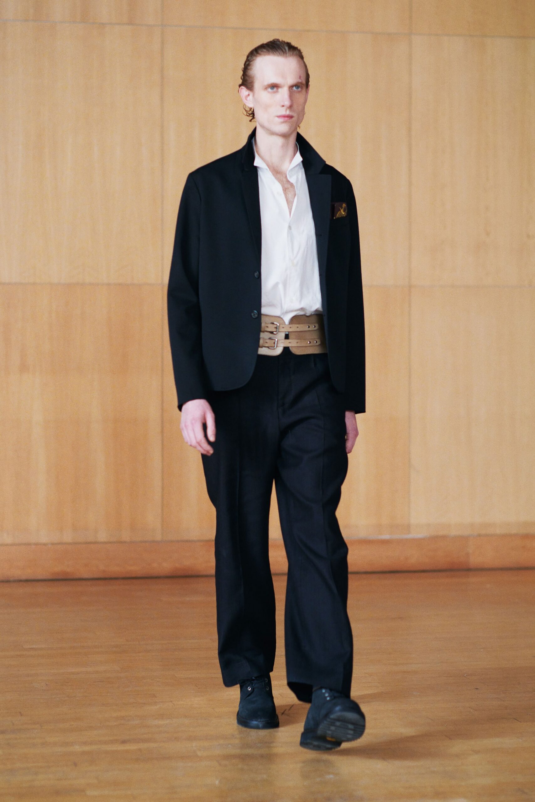 black blazer white shirt tailored pants