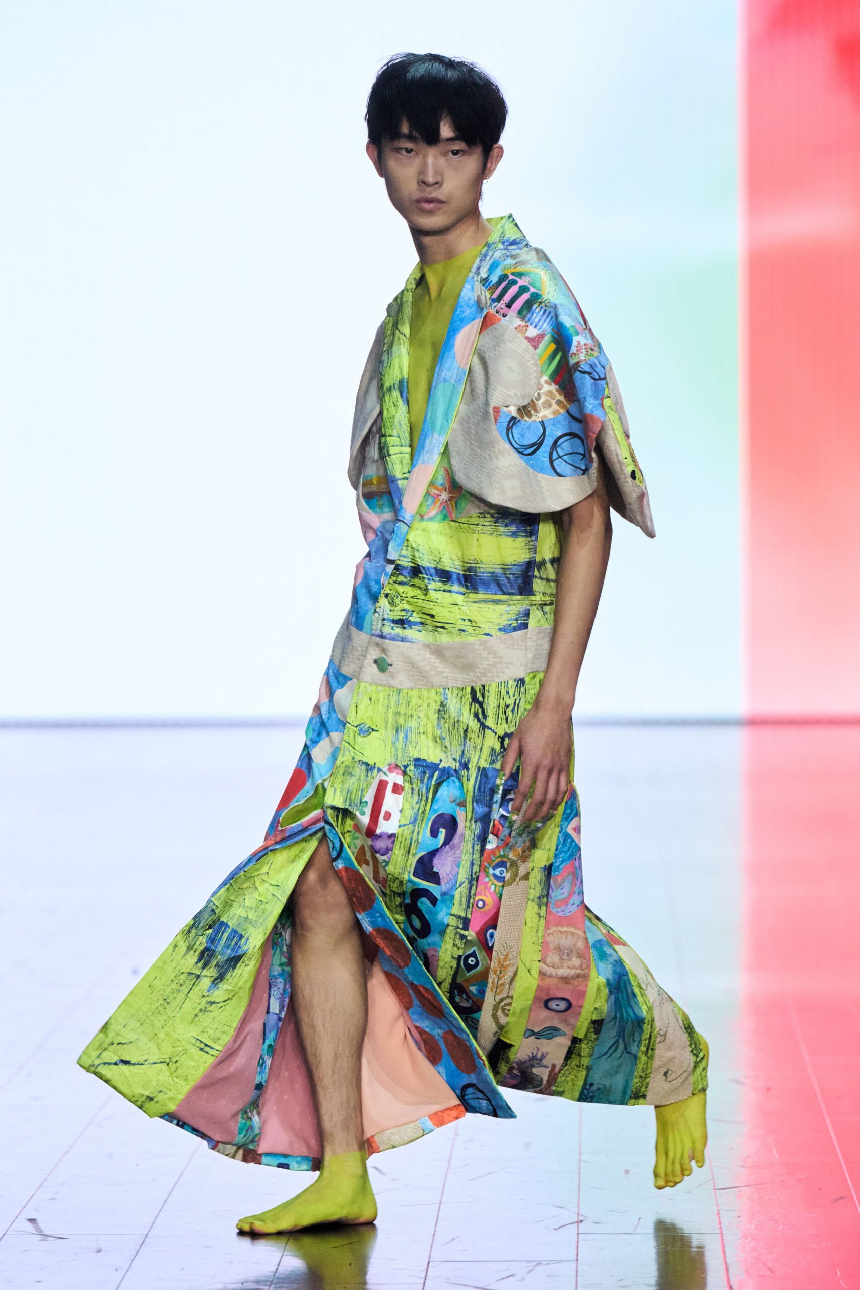 multi-colored flowing maxi dress