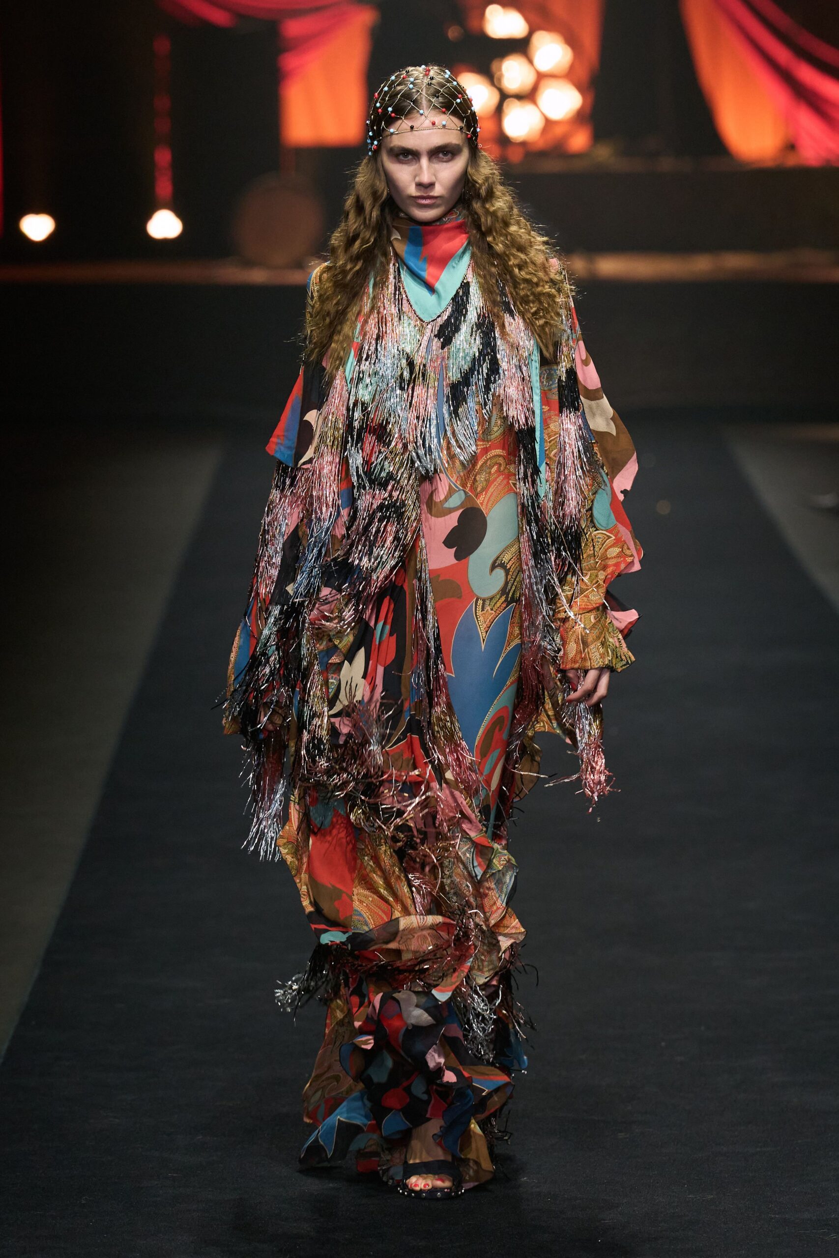 multi-colored flowing maxi dress