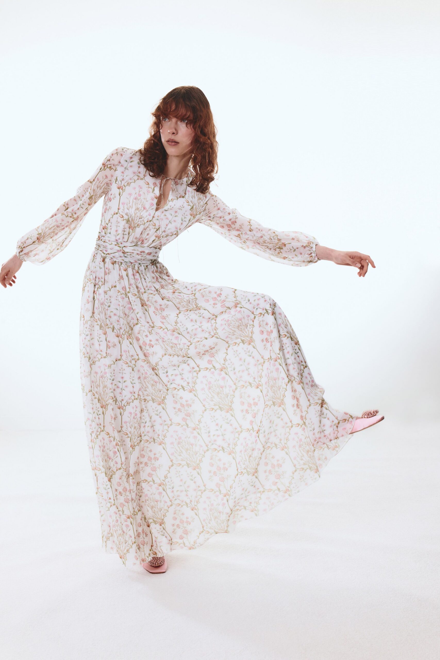 floral silk maxi dress