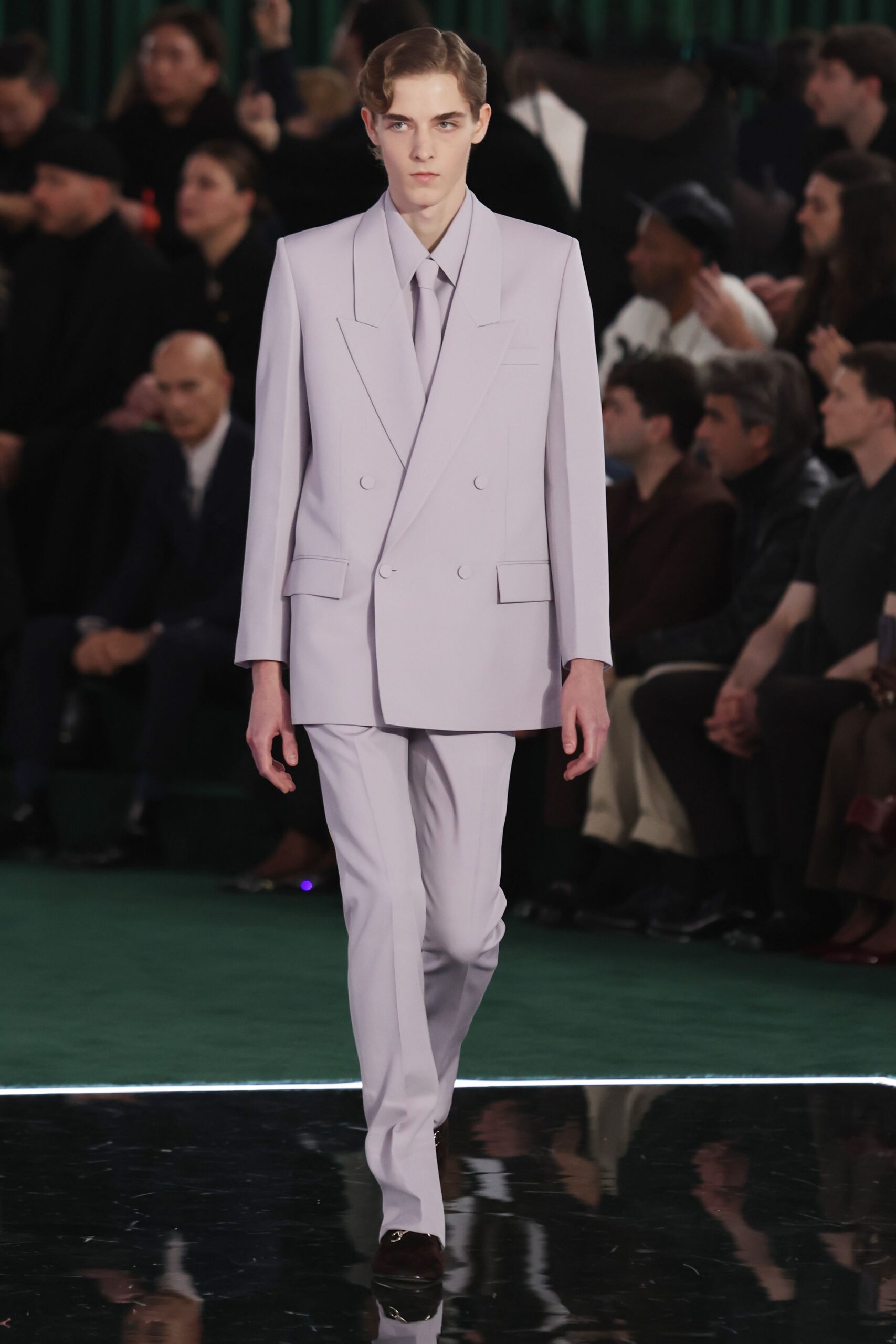 lavender tailored suit