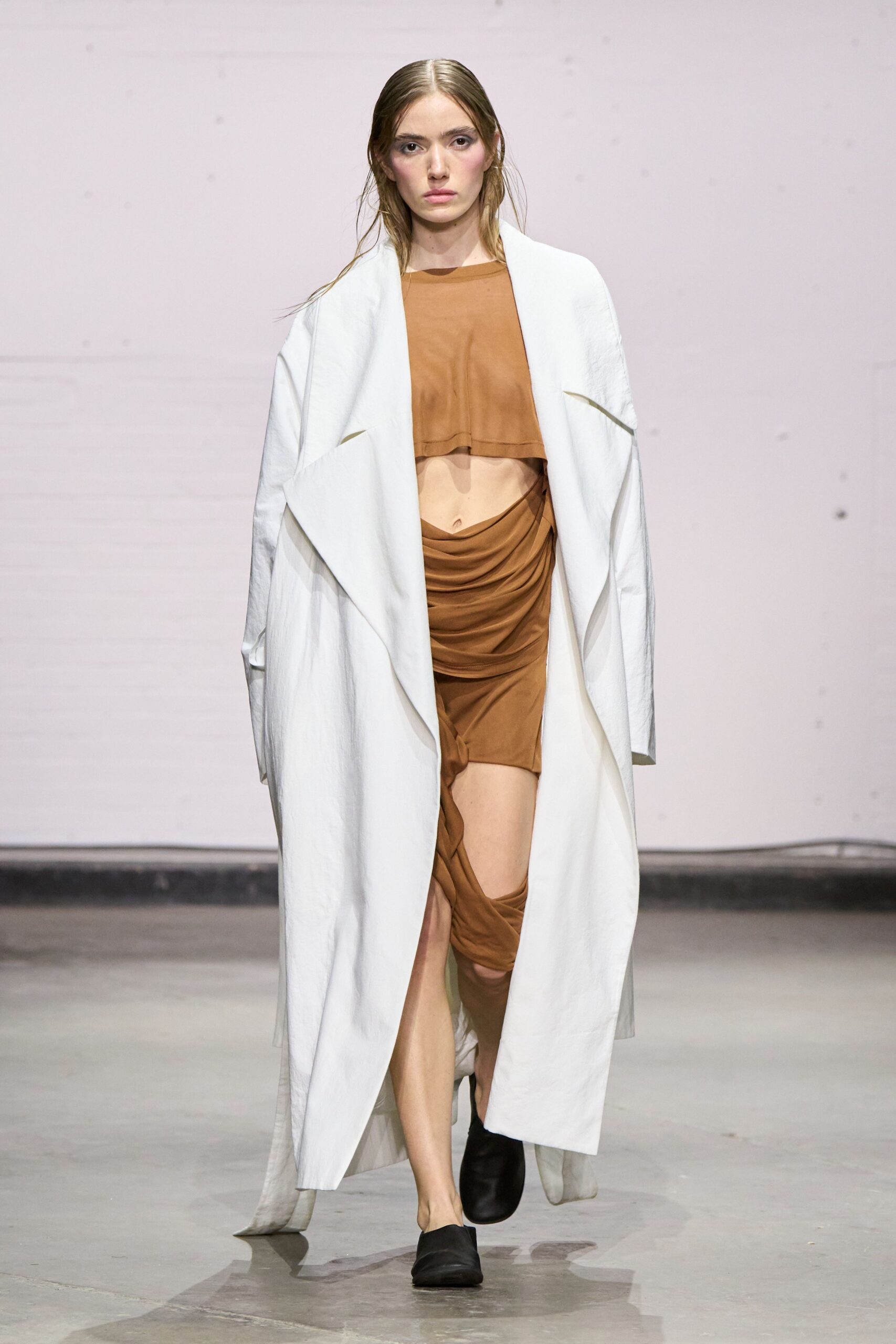 brown silk sleeveless fitted crop-top