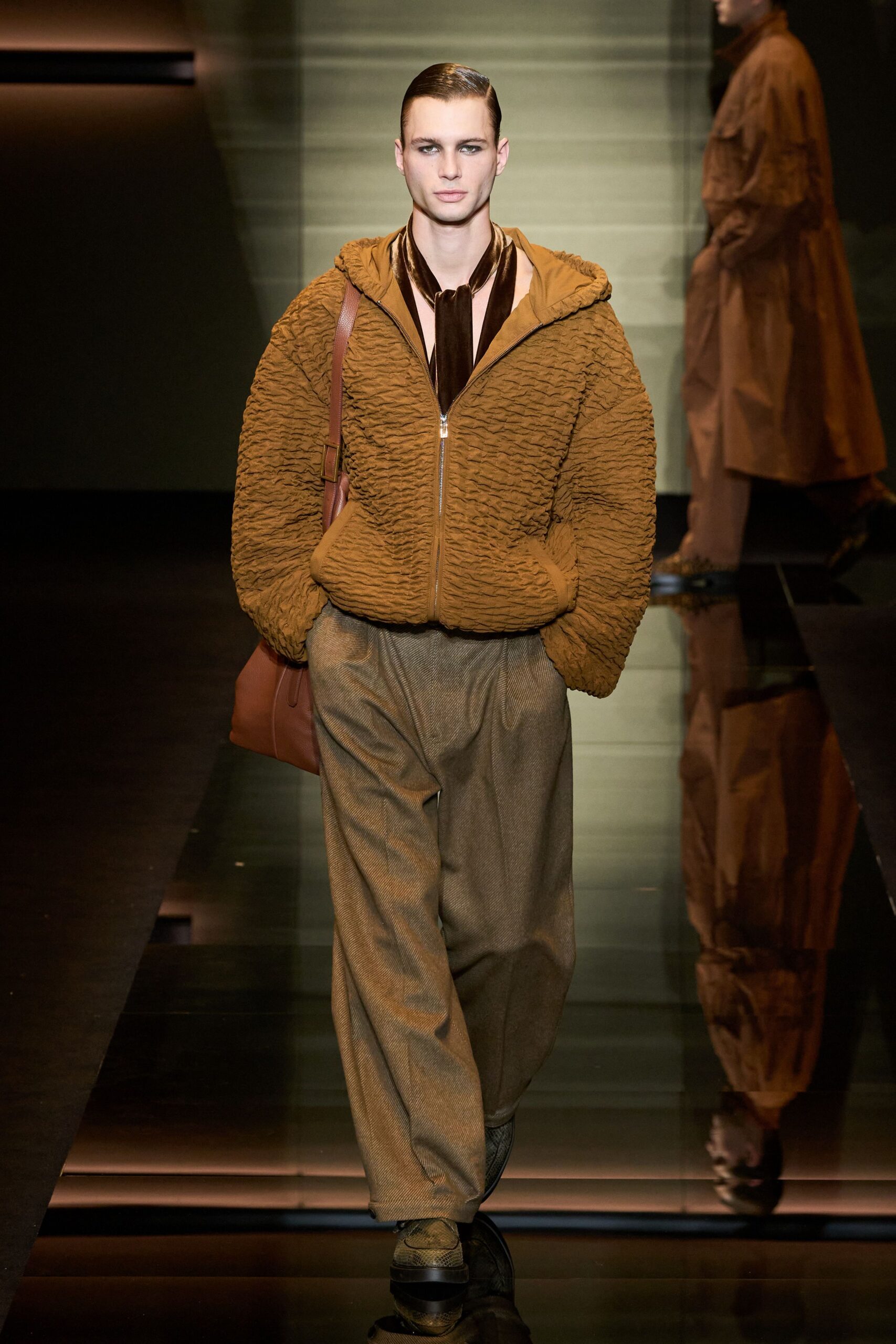 brown relaxed hoodie and pants