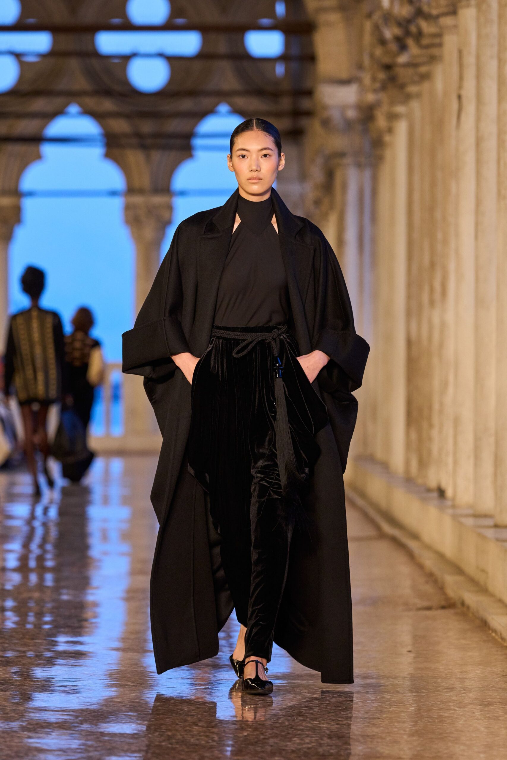black velvet coat and pants